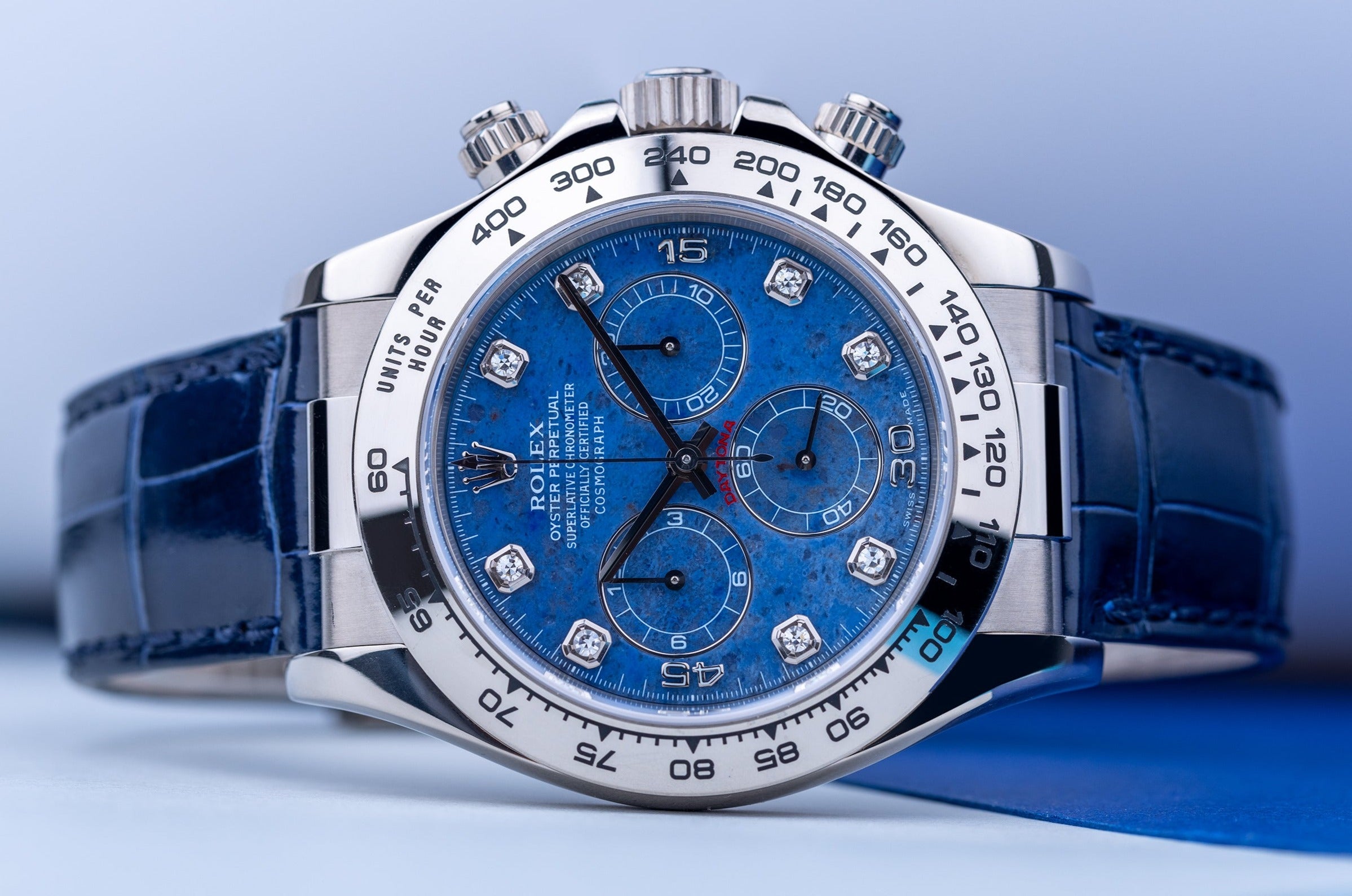 Rare Rolex Daytona | REF. 116519 | Sodalite Diamond Dial | 18K White Gold