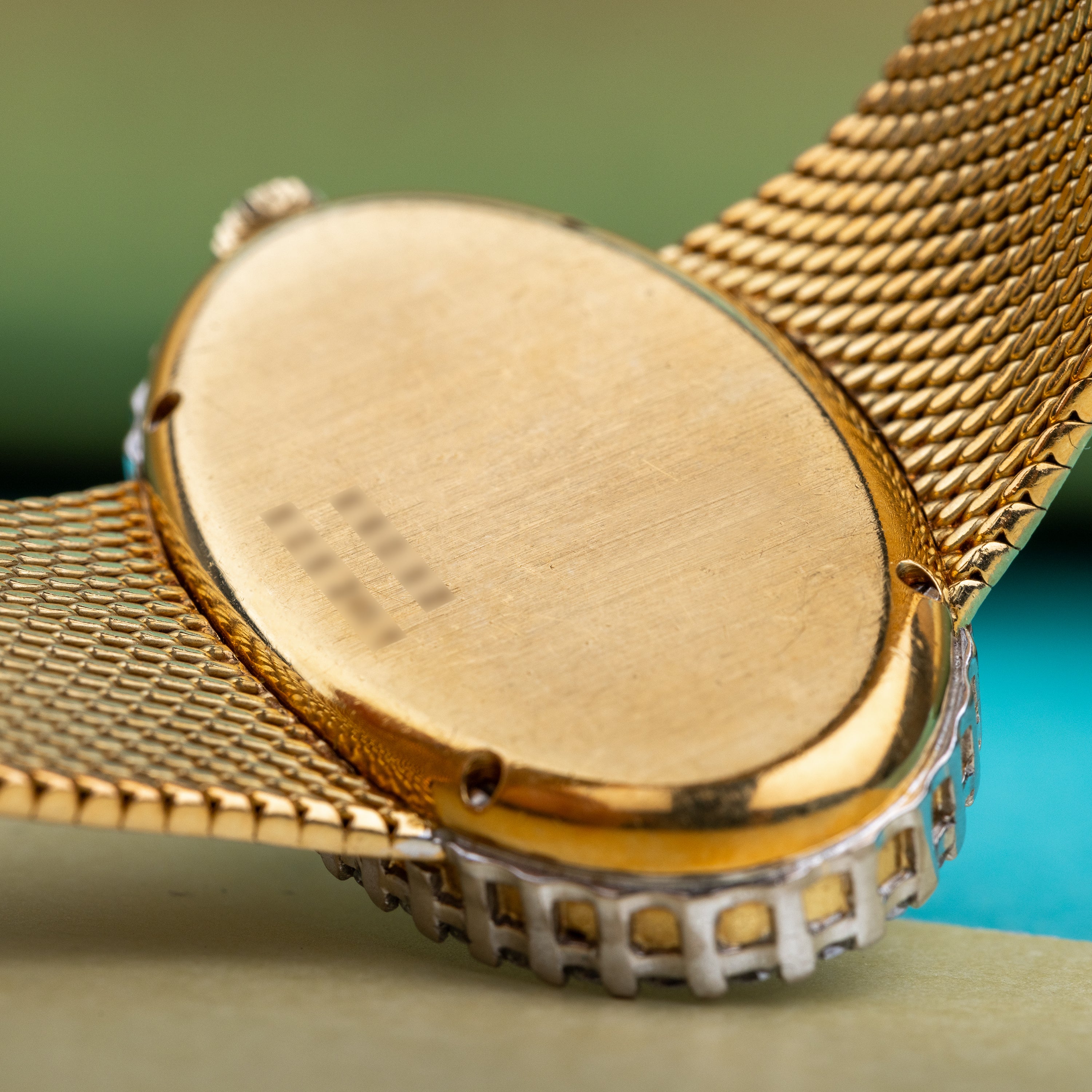 Chopard | REF. 5053 1 | Rare Opal Dial & Large Diamond Bezel | Oblong Case | 18k Yellow Gold | 1970s