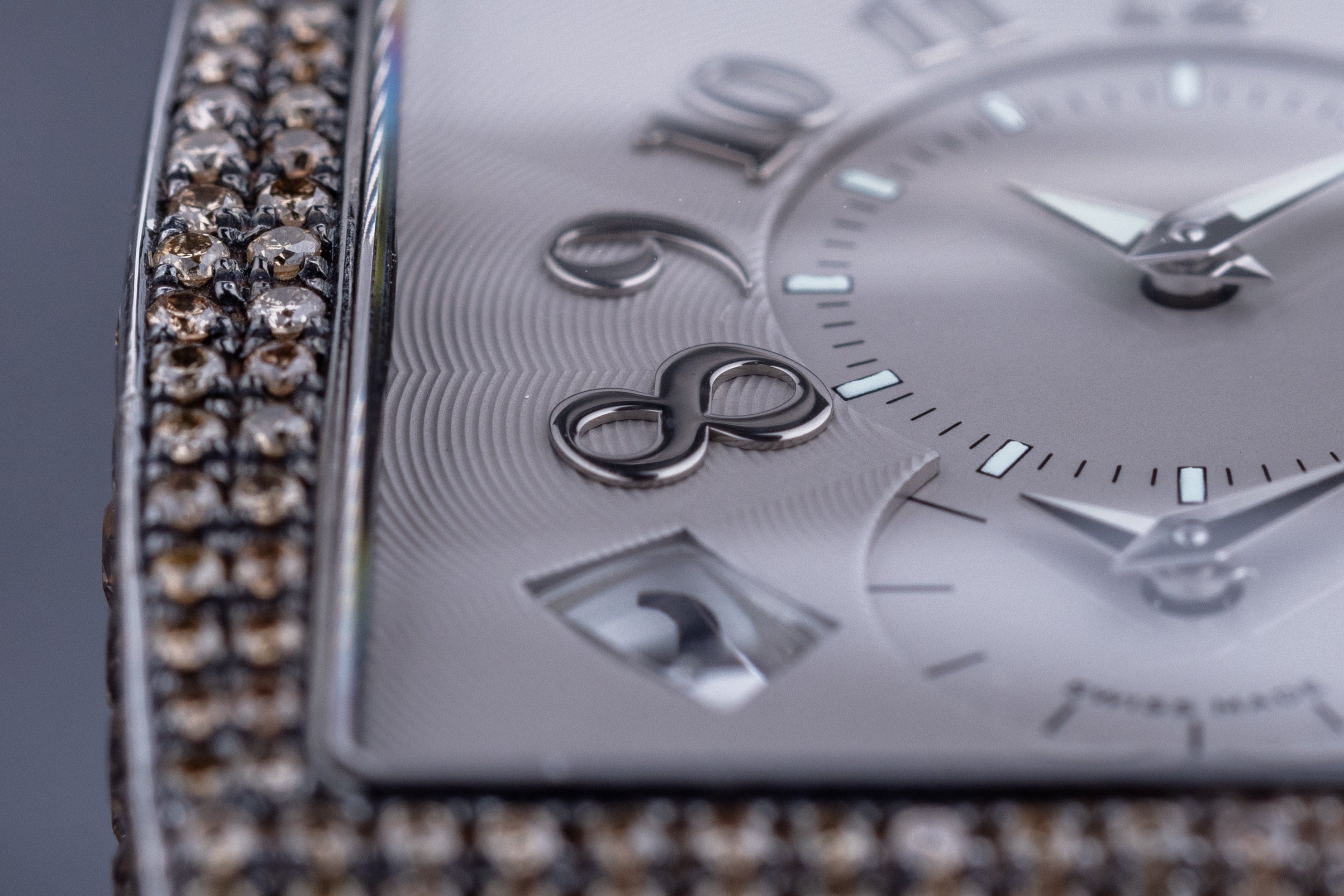 De Grisogono Instrumento N°UNO | REF. UNO/DF | Pave Diamond | Grey-Lilac Dial | Stainless Steel