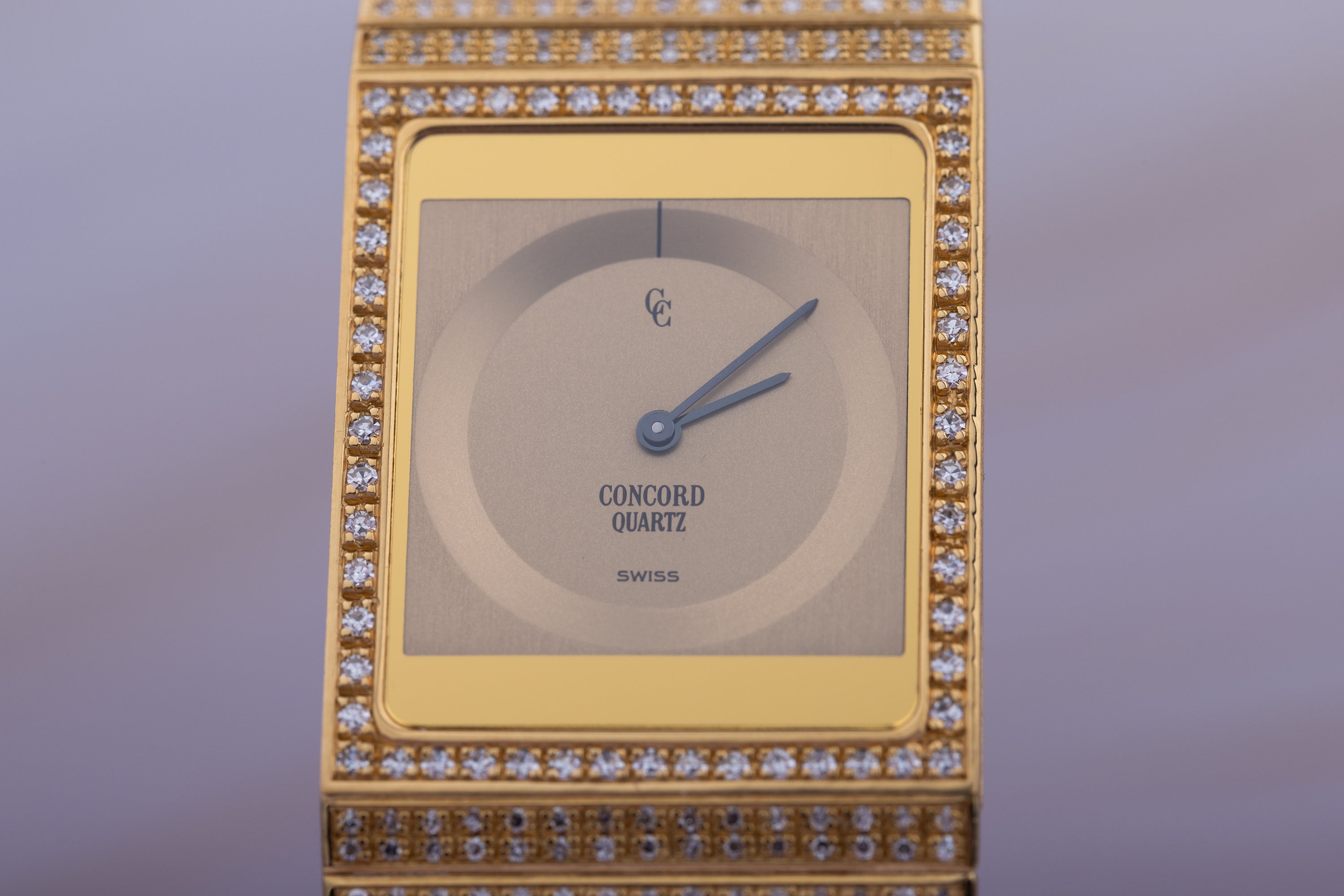 Concord Delirium | REF. 51 77 615 | Pave Diamond Bracelet & Bezel | Quartz | 18k Yellow Gold | 24.5mm | 1980s