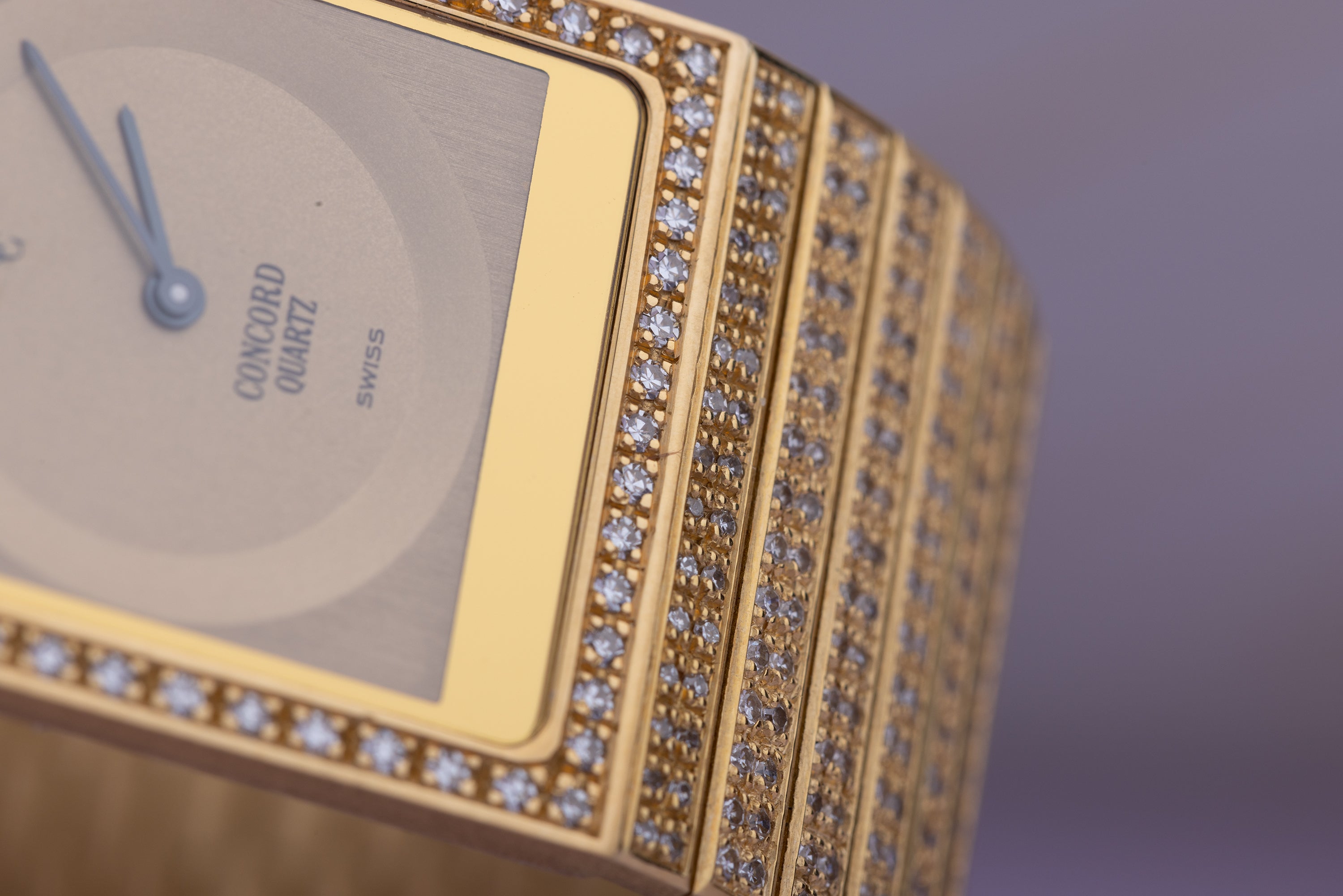 Concord Delirium | REF. 51 77 615 | Pave Diamond Bracelet & Bezel | Quartz | 18k Yellow Gold | 24.5mm | 1980s