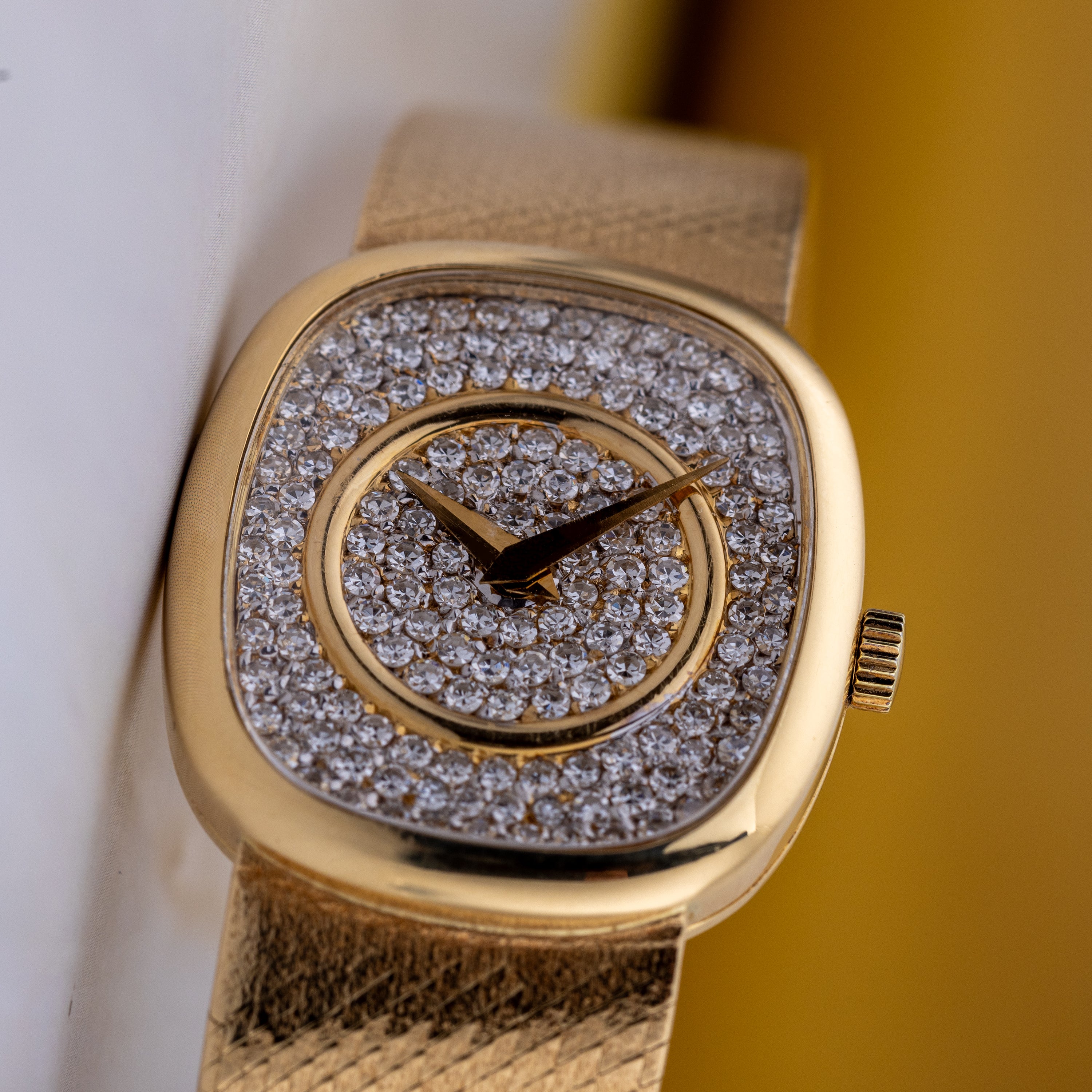 Chopard | REF. 5113 1 | Pave Diamond Dial | 18k Yellow Gold | Circa 1980s