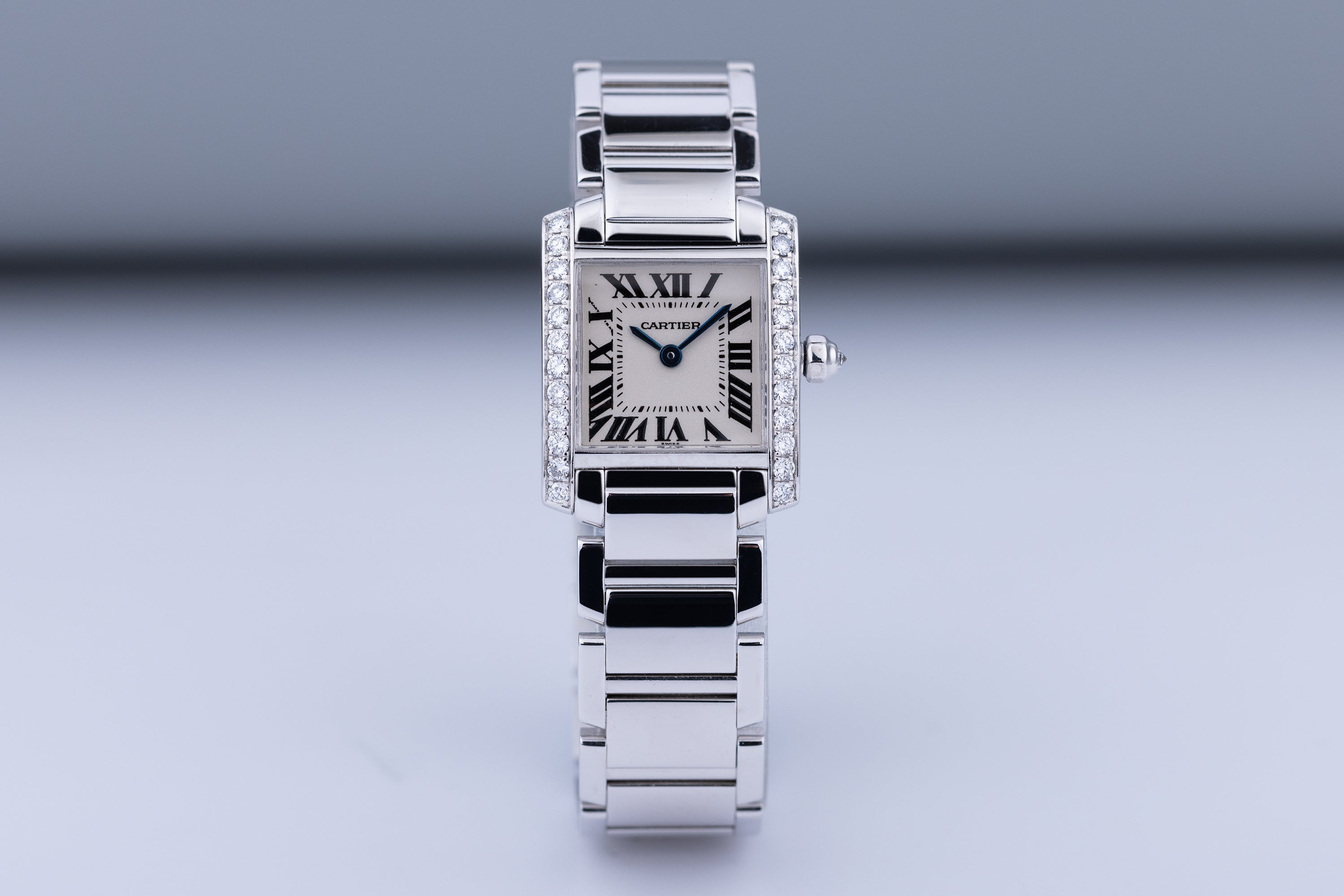 Cartier Tank Francaise | REF. 2365 | 18k White Gold | Diamond Bezel | 20mm