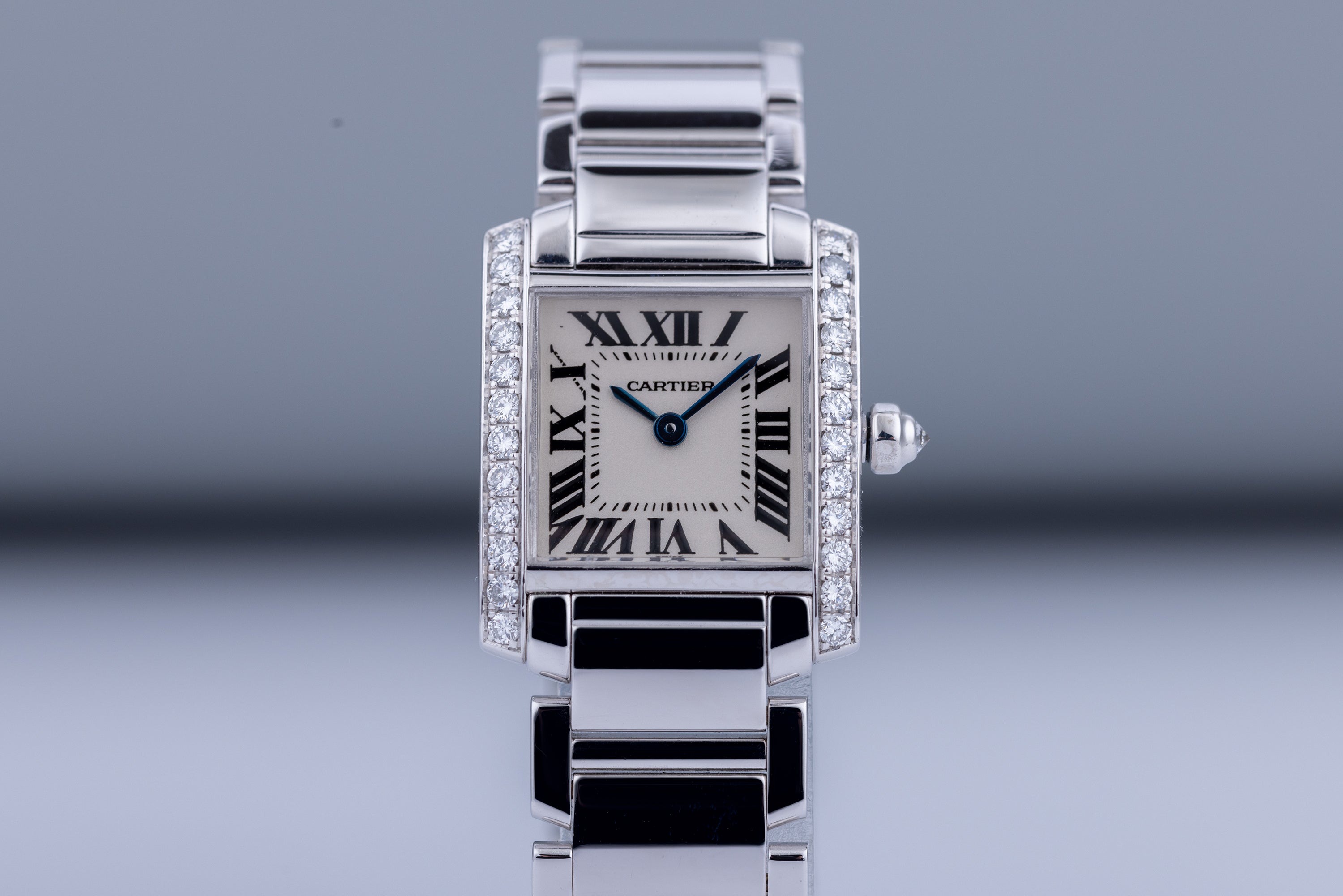 Cartier Tank Francaise | REF. 2365 | 18k White Gold | Diamond Bezel | 20mm