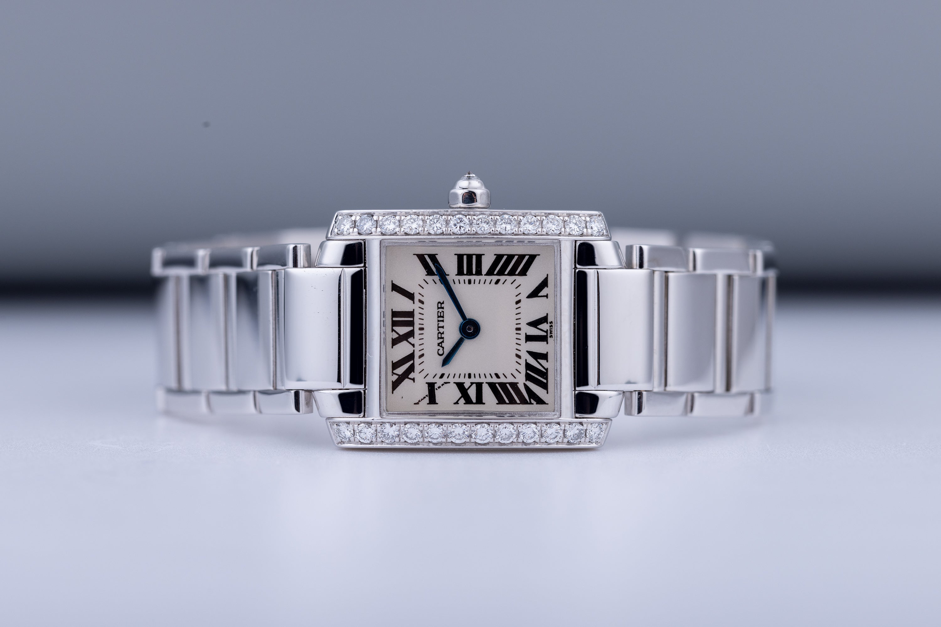 Cartier Tank Francaise | REF. 2365 | 18k White Gold | Diamond Bezel | 20mm