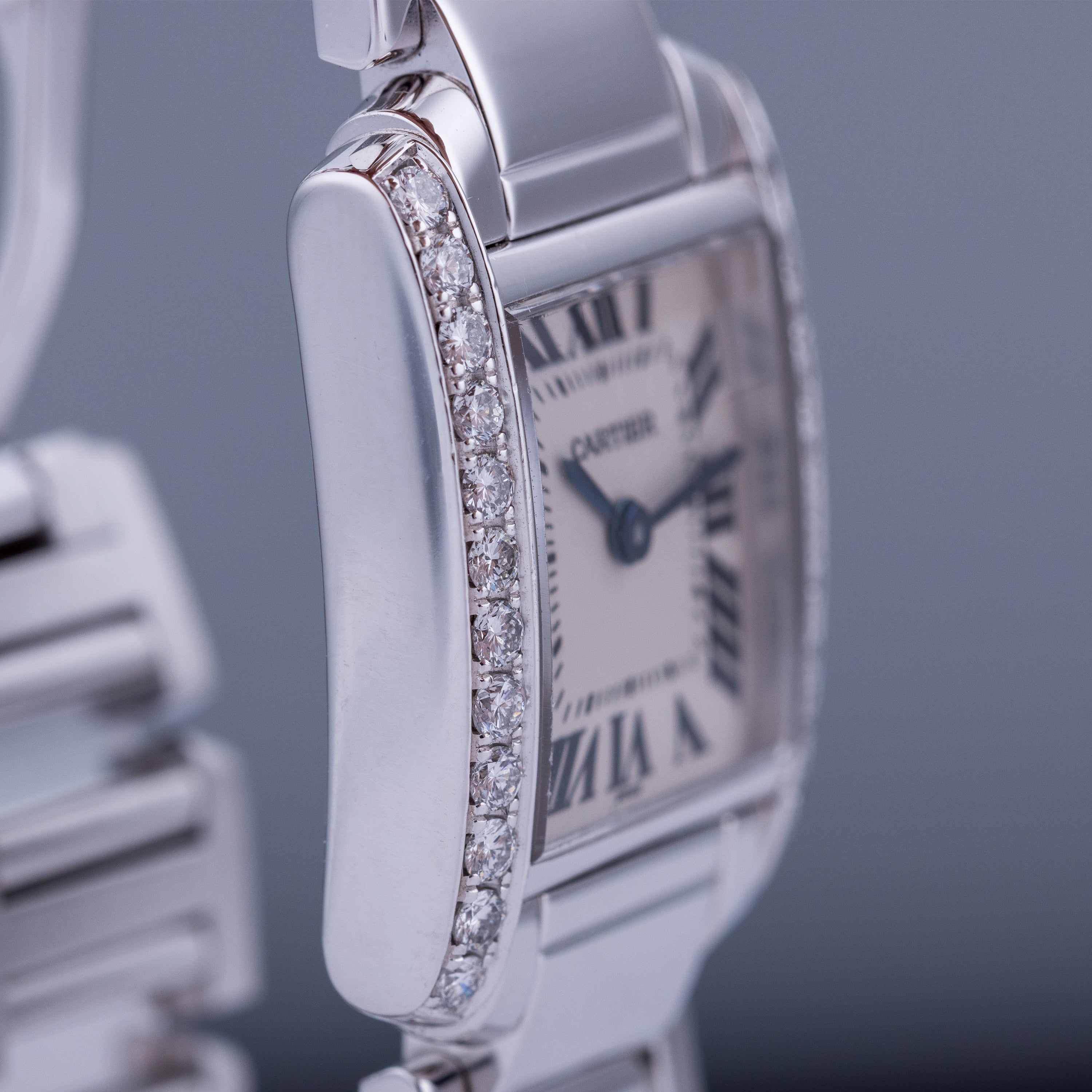 Cartier Tank Francaise | REF. 2365 | 18k White Gold | Diamond Bezel | 20mm