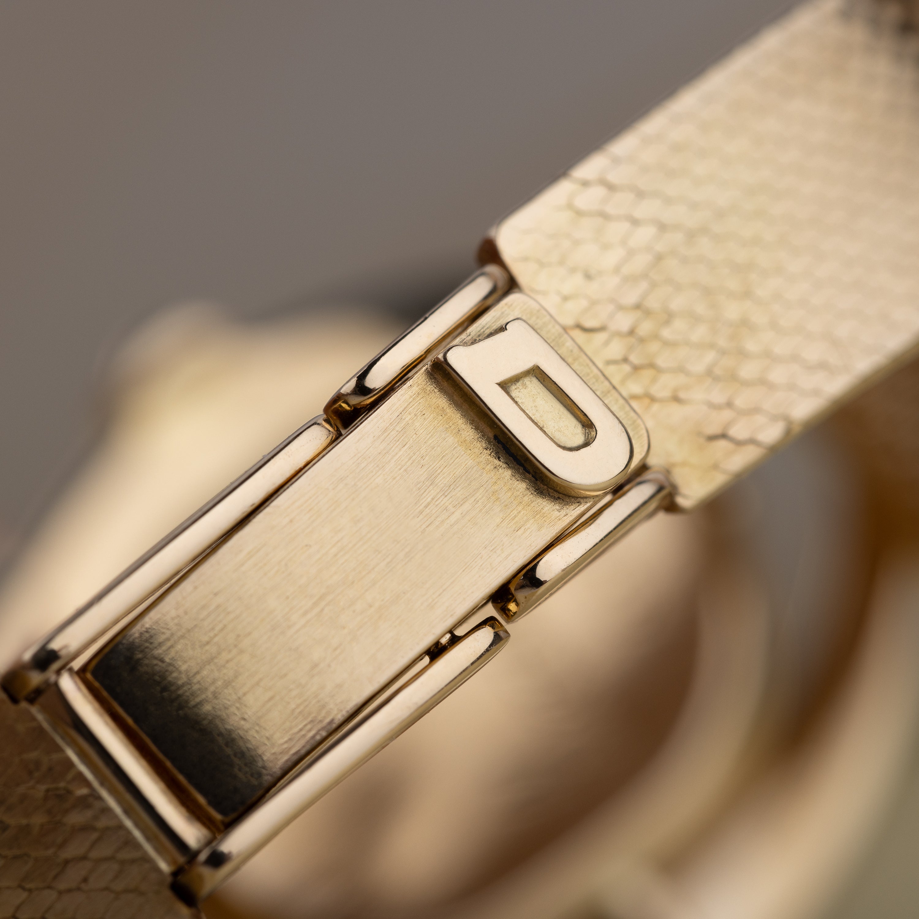 DeLaneau White & Yellow Diamond Wristwatch | Kutchinsky Caseback | Gold Dial | 18k Yellow & White Gold | 1970's