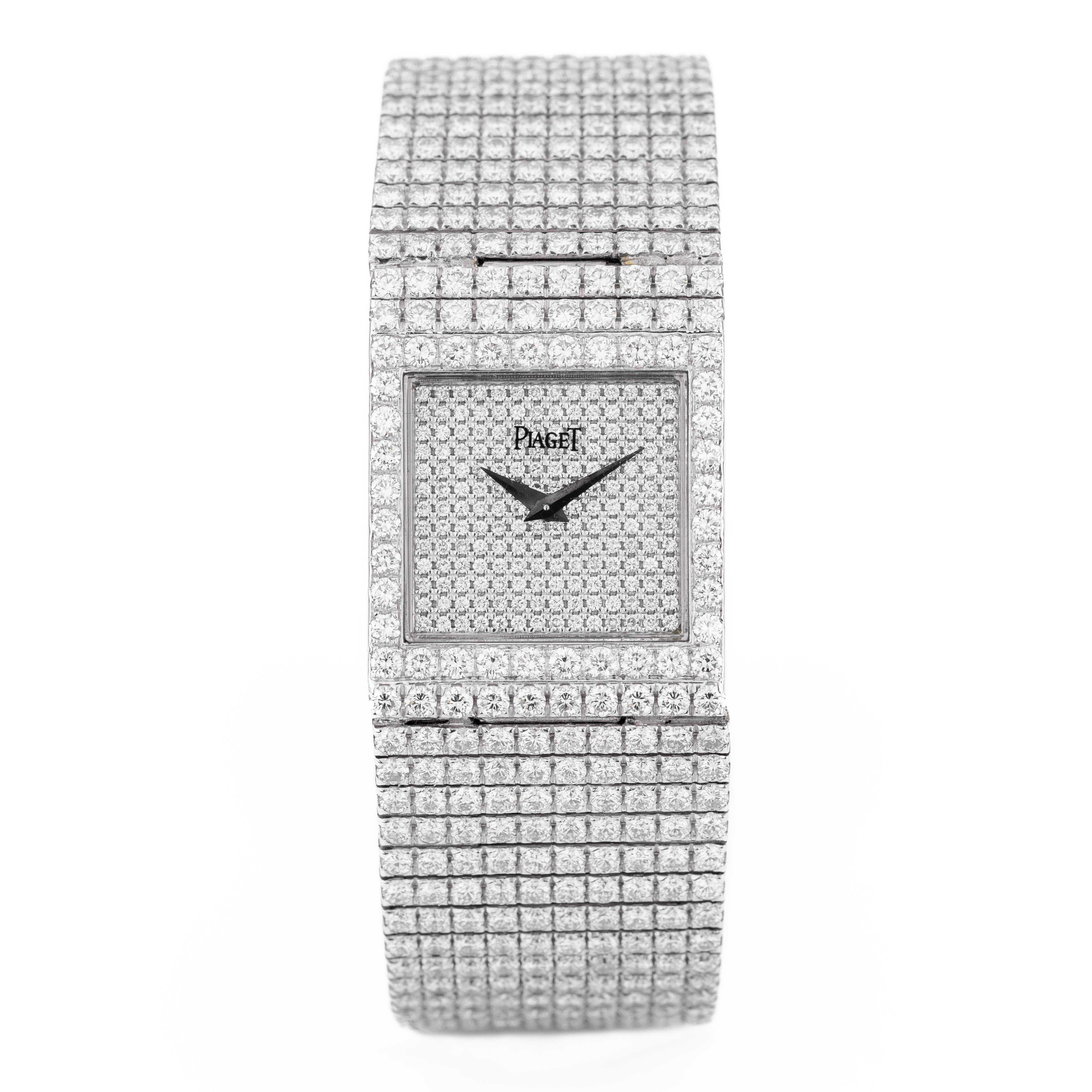 Piaget Lady Wristwatch | REF. 7131 C 626 | Complete Pave Diamond | 18k White Gold | Quartz | 24mm