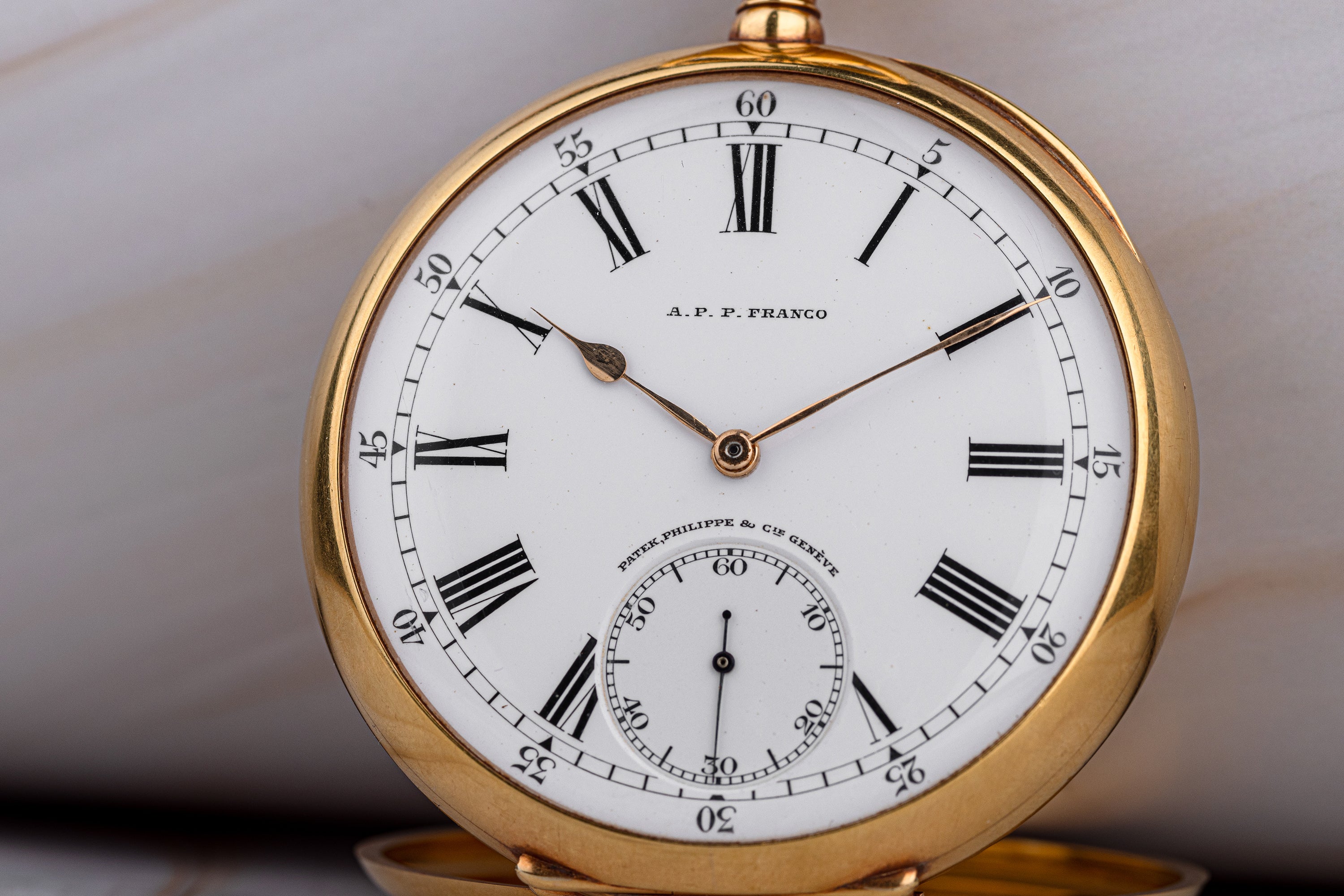 Patek Philippe Chronometro Gondolo Pocket Watch | 'Patek, Philippe & Cie Geneve' | 18k Yellow Gold | 56mm