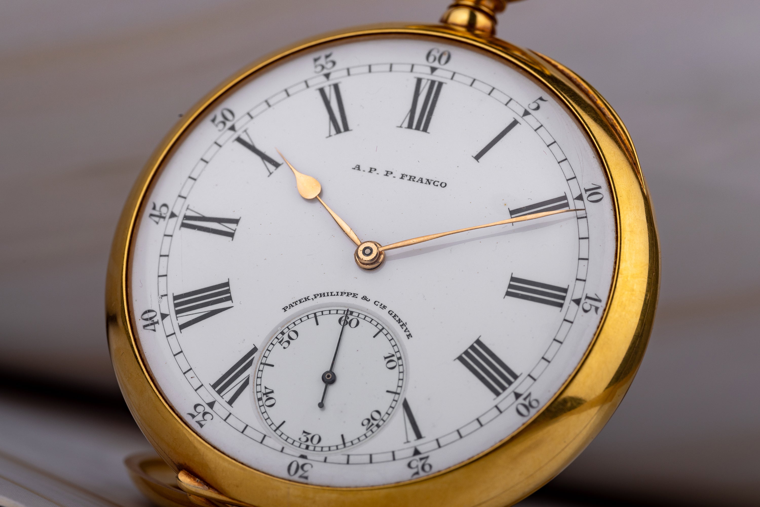 Patek Philippe Chronometro Gondolo Pocket Watch | 'Patek, Philippe & Cie Geneve' | 18k Yellow Gold | 56mm