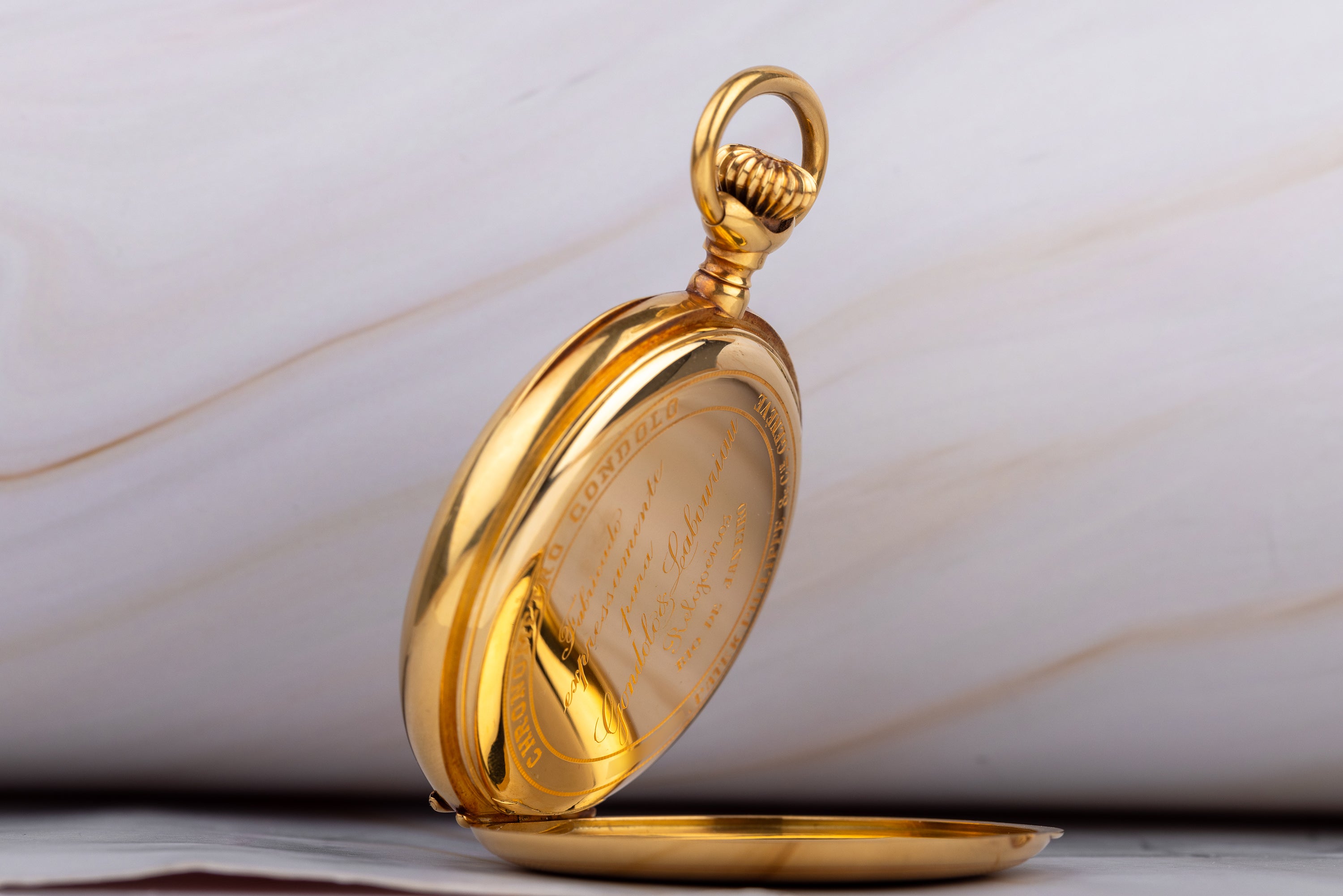 Patek Philippe Chronometro Gondolo Pocket Watch | 'Patek, Philippe & Cie Geneve' | 18k Yellow Gold | 56mm