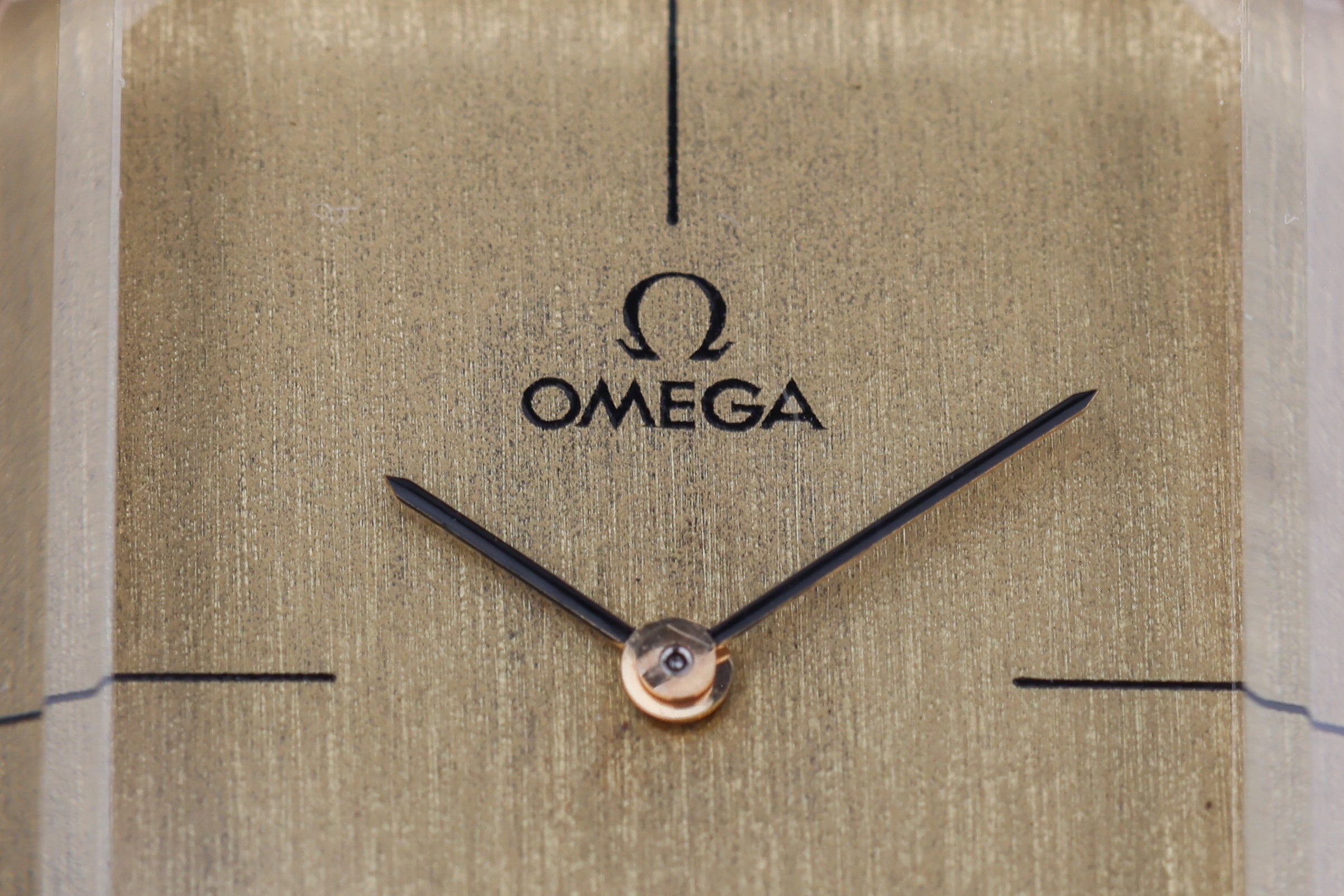 Omega De Ville 'Emerald' Collection | REF. 8271 | Gold Dial | Emerald-Cut Raised Glass | Oblong Case | Circa 1970s | 18k Yellow Gold