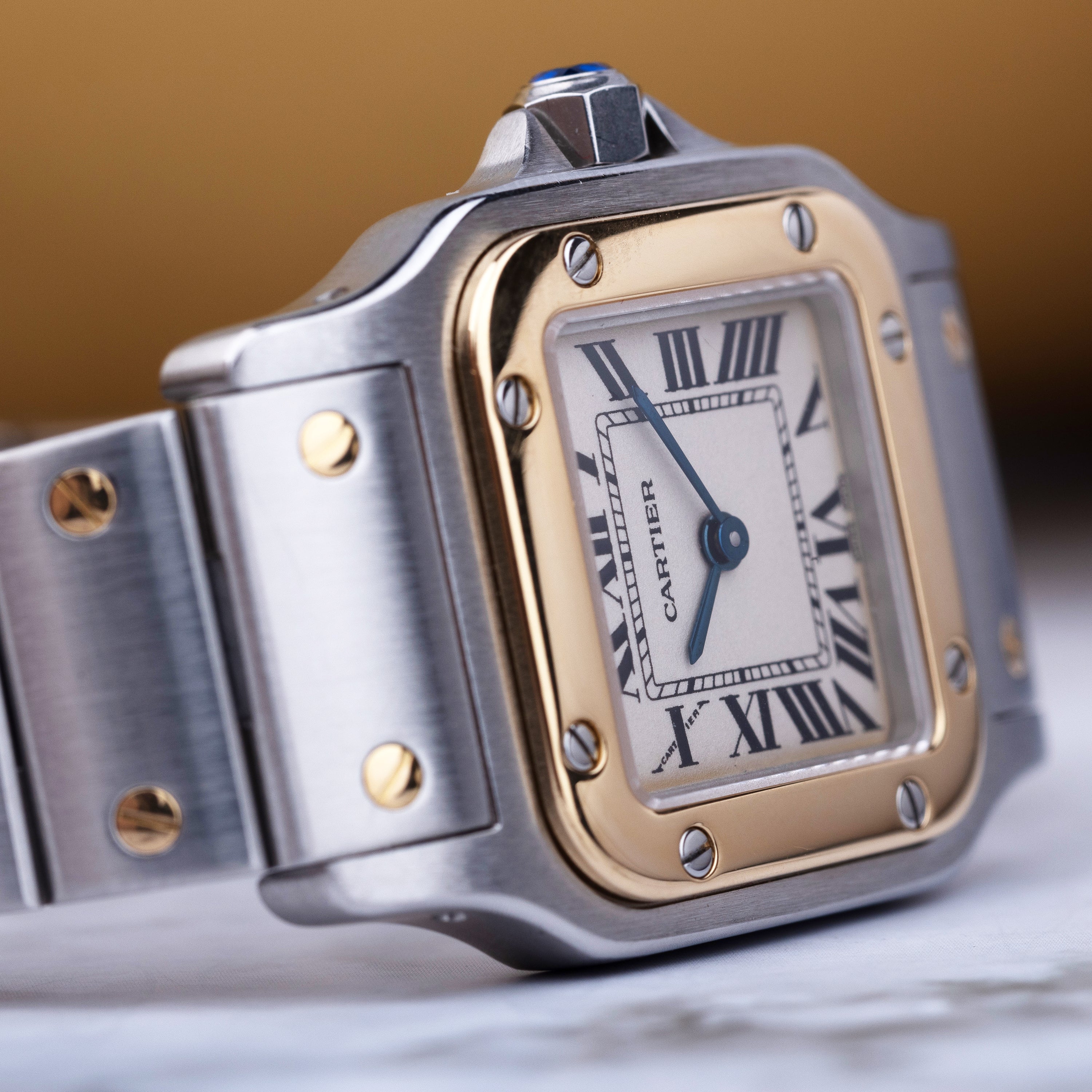 Cartier Santos Galbee | REF. 1567 | Stainless Steel & 18k Yellow Gold | 24mm | Quartz | Cartier 2023 Service & 2 Year Warranty