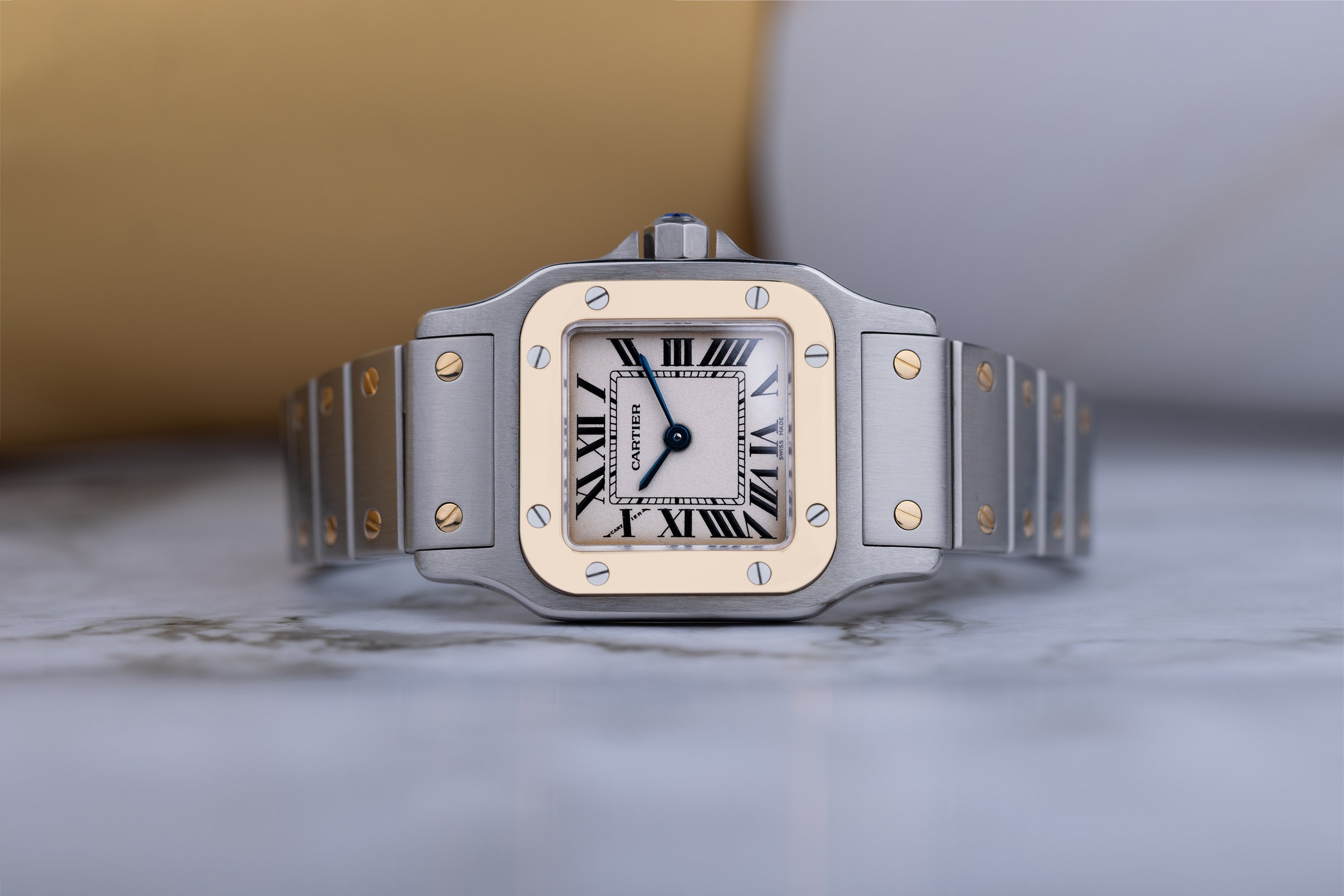 Cartier Santos Galbee | REF. 1567 | Stainless Steel & 18k Yellow Gold | 24mm | Quartz | Cartier 2023 Service & 2 Year Warranty