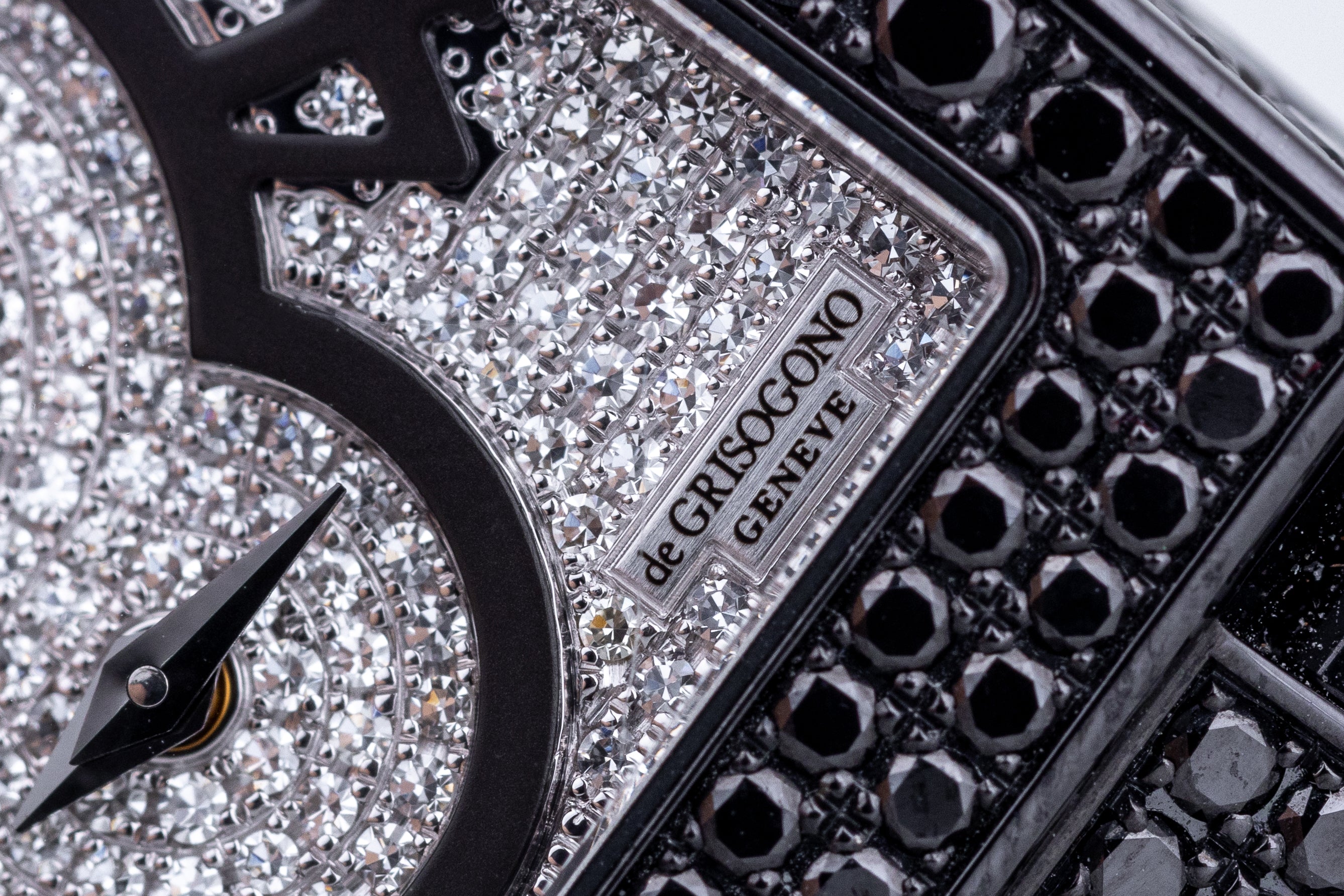 De Grisogono Instrumentino | Pave White & Black Diamonds | 18k White Gold