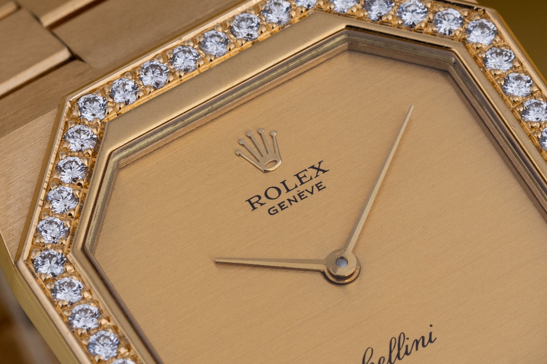 Rolex Cellini | REF. 1650 | Diamond Bezel | Gold Dial | 1981 | 18k Yellow Gold
