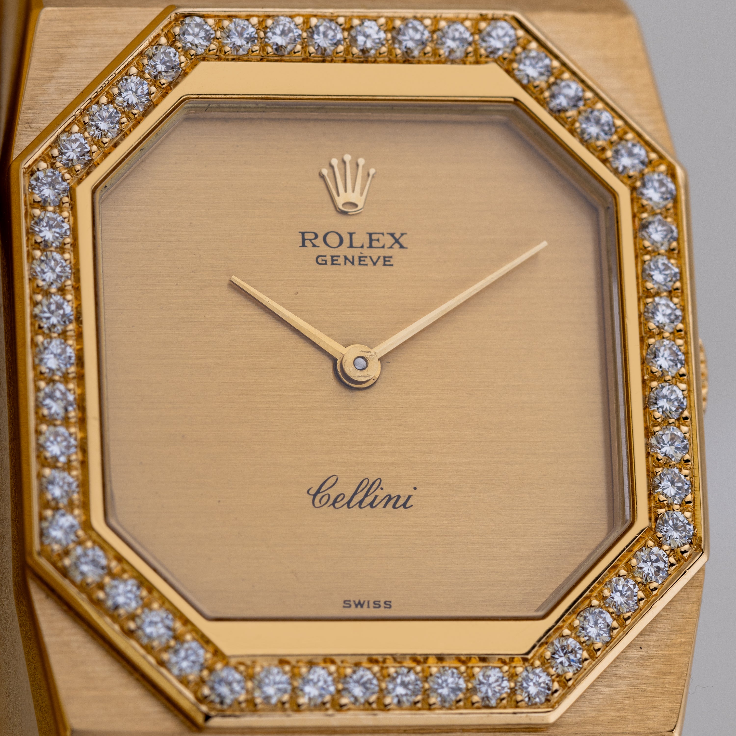 Rolex Cellini | REF. 1650 | Diamond Bezel | Gold Dial | 1981 | 18k Yellow Gold