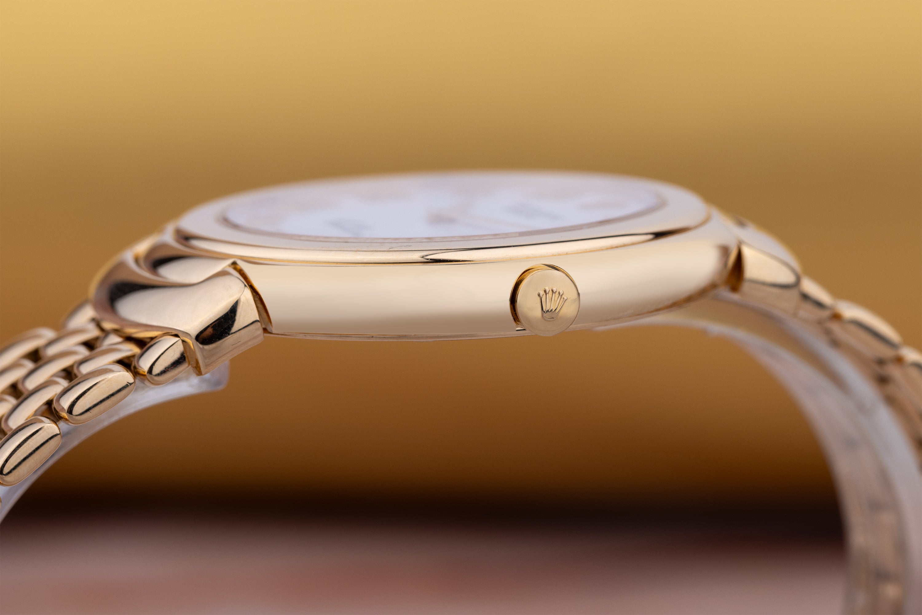 Rolex Cellini | REF. 6623 | White Porcelain Dial | Roman Numerals | 37mm | 18k Yellow Gold | 1990