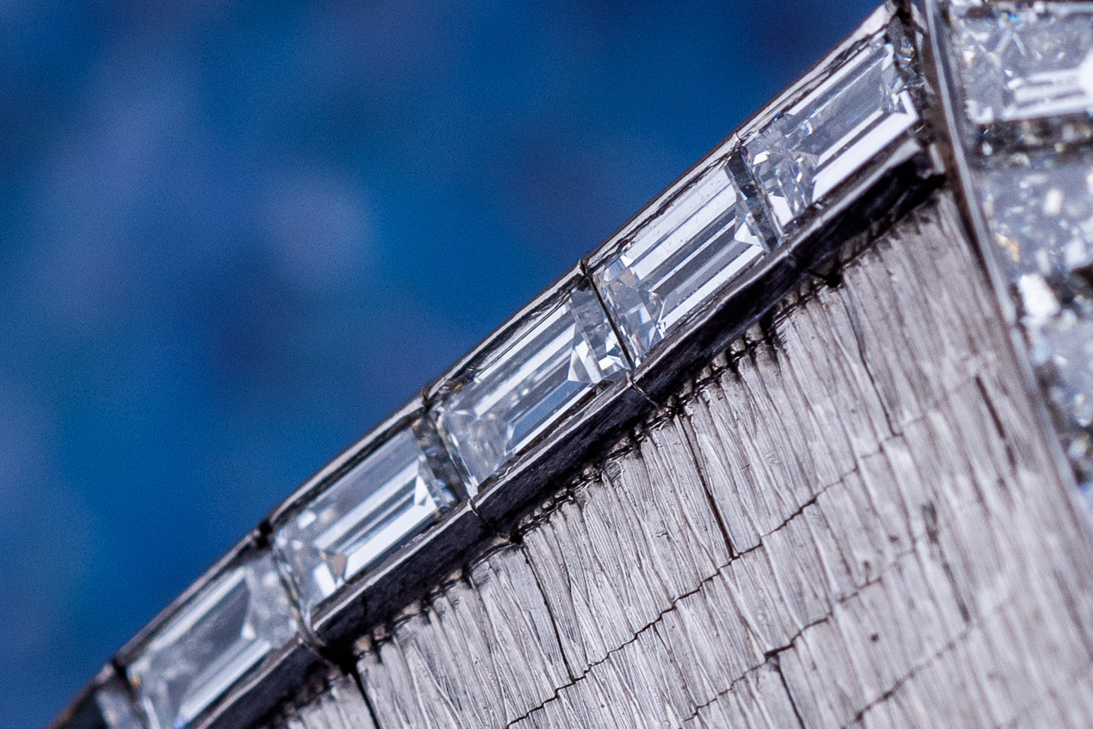 Rare 1970's Piaget | REF. 9665 H 6 | Lapis Lazuli Dial | Baguette Diamond Bezel & Bracelet Lining | 18k White Gold | 31.5mm