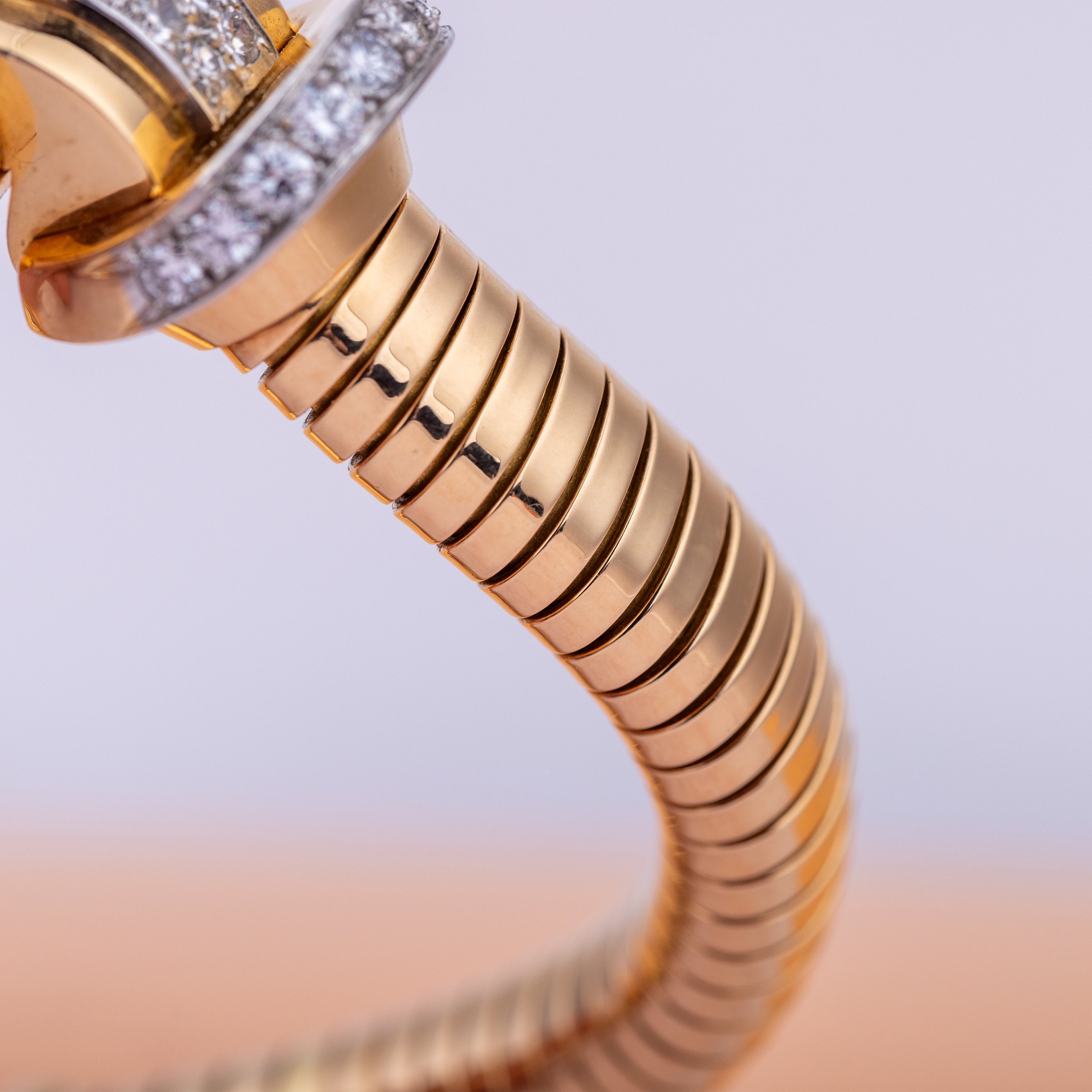 Vintage Longines Watch Circa 1950's | Diamond Shoulders | 18k Yellow Gold | 15mm Wide