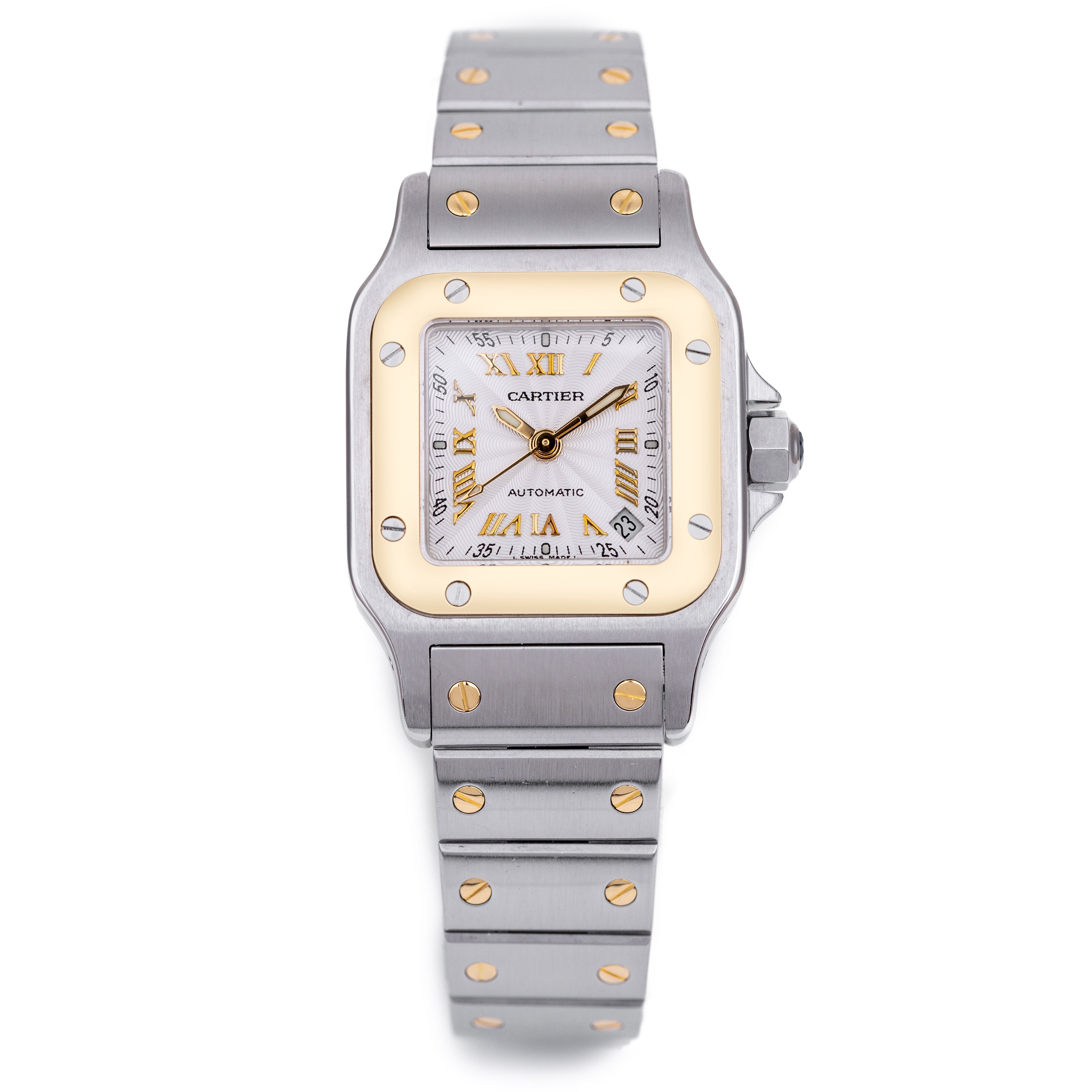 Cartier Santos Galbee | REF. 2423 | Stainless Steel & 18k Yellow Gold | 24mm | Quartz | Cartier 2023 Service & 2 Year Warranty