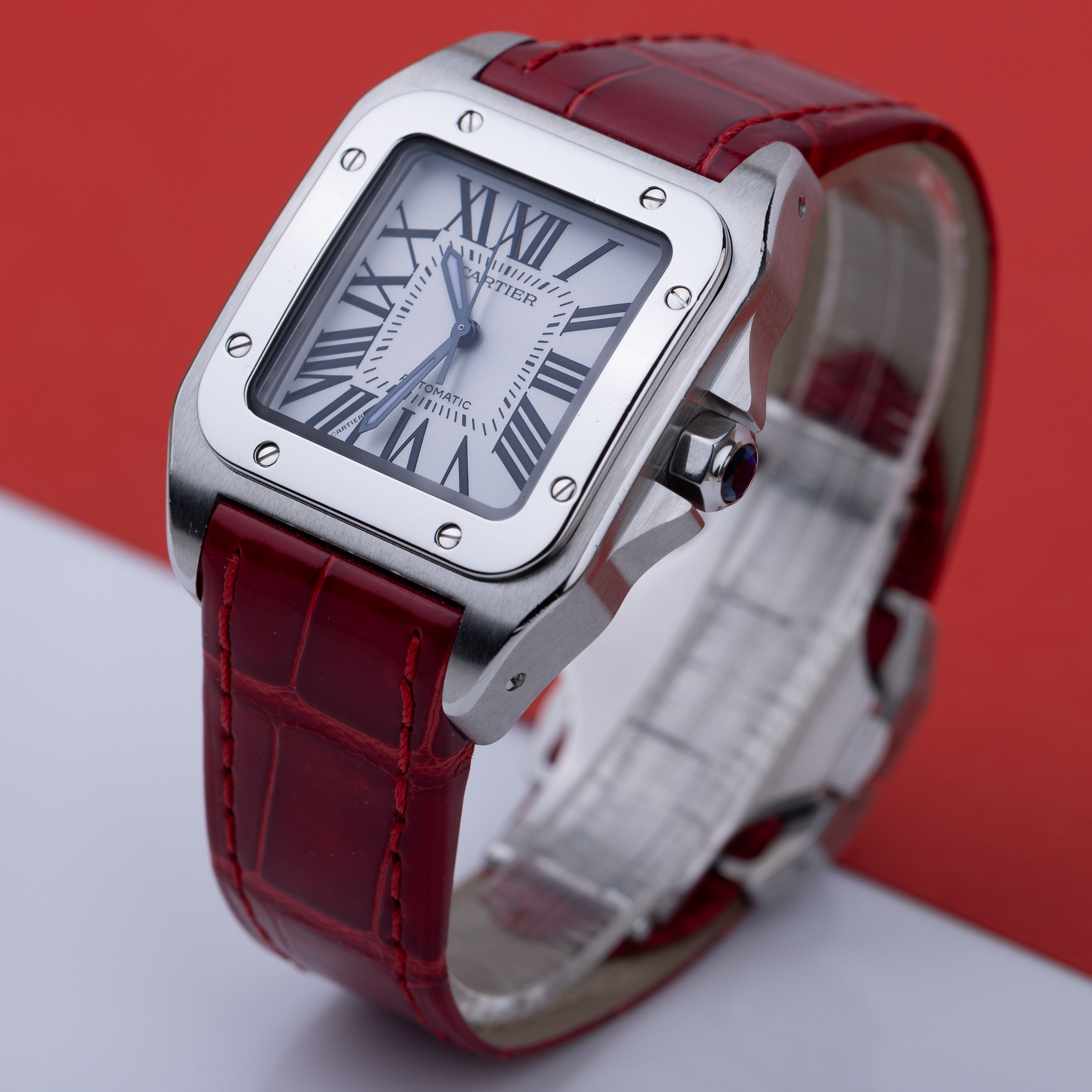 Cartier Santos 100 | REF. 2878 | 33mm | Stainless Steel | Cartier 2023 Service & 2 Year Warranty
