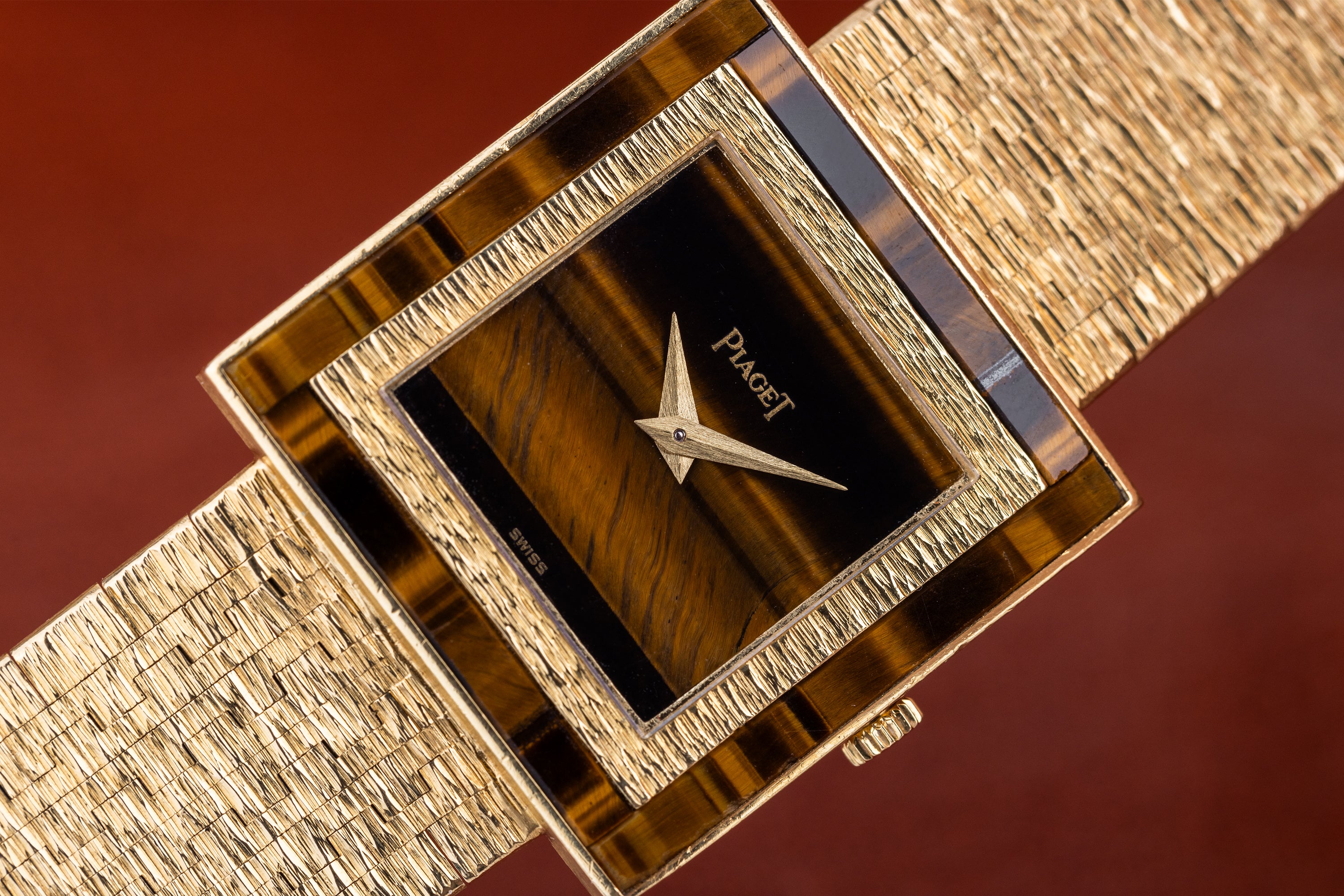 Vintage Piaget | Tiger Eye Dial And Bezel | 18k Yellow Gold | Circa 1970's | 25mm