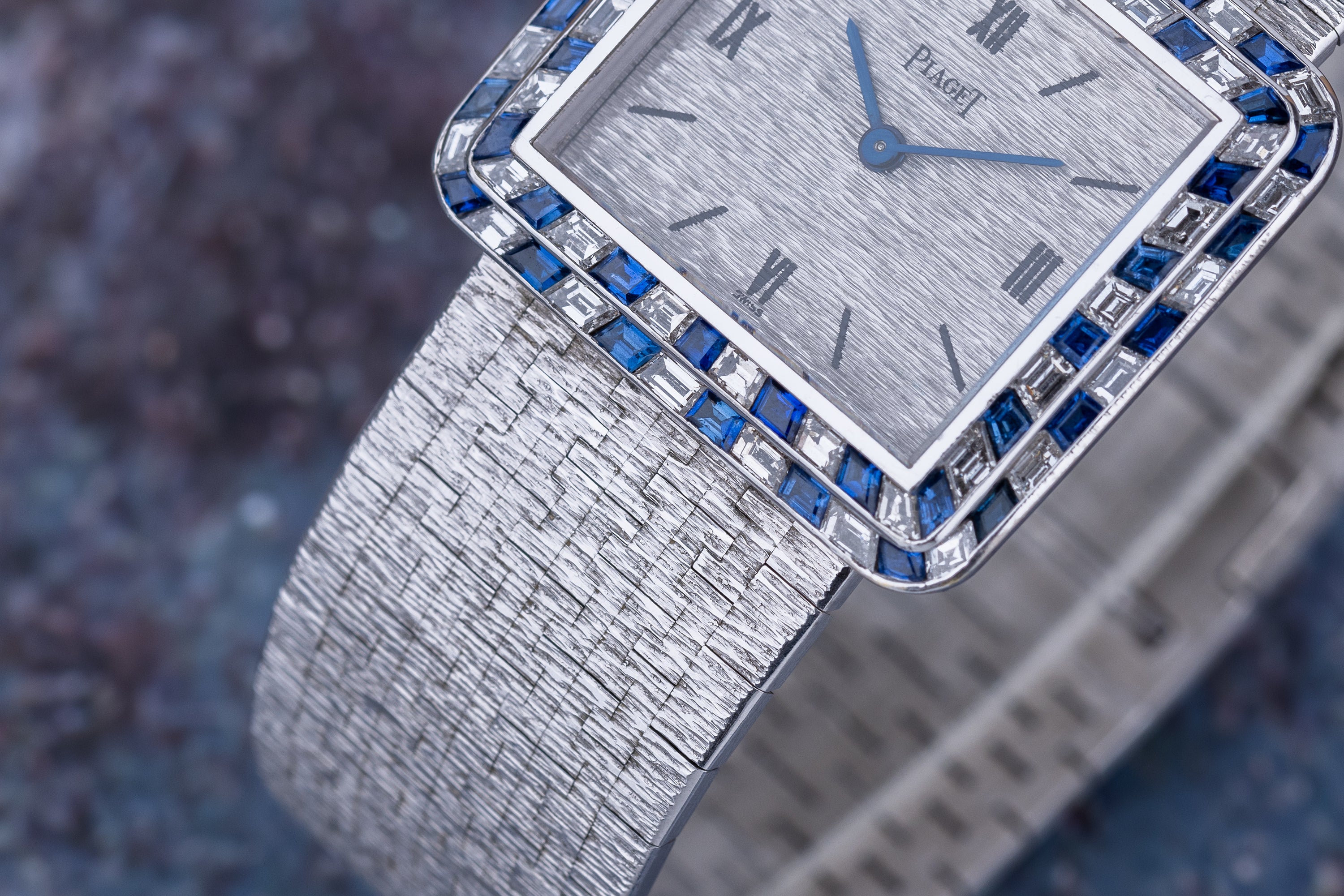 Vintage Piaget | REF. 9366A6 | Diamond & Sapphire Bezel | 18k White Gold | 30mm | 1970's