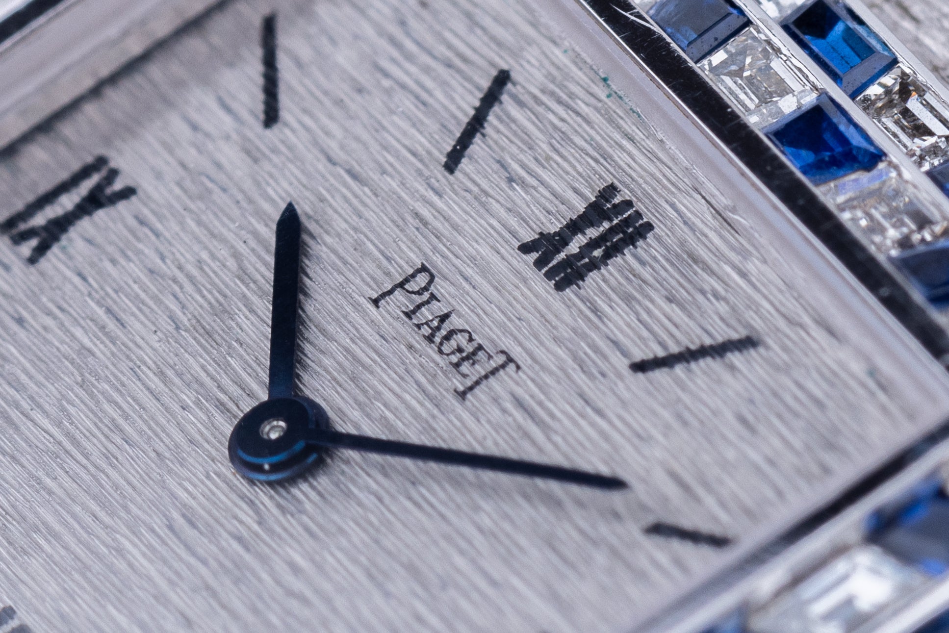 Vintage Piaget | REF. 9366A6 | Diamond & Sapphire Bezel | 18k White Gold | 30mm | 1970's