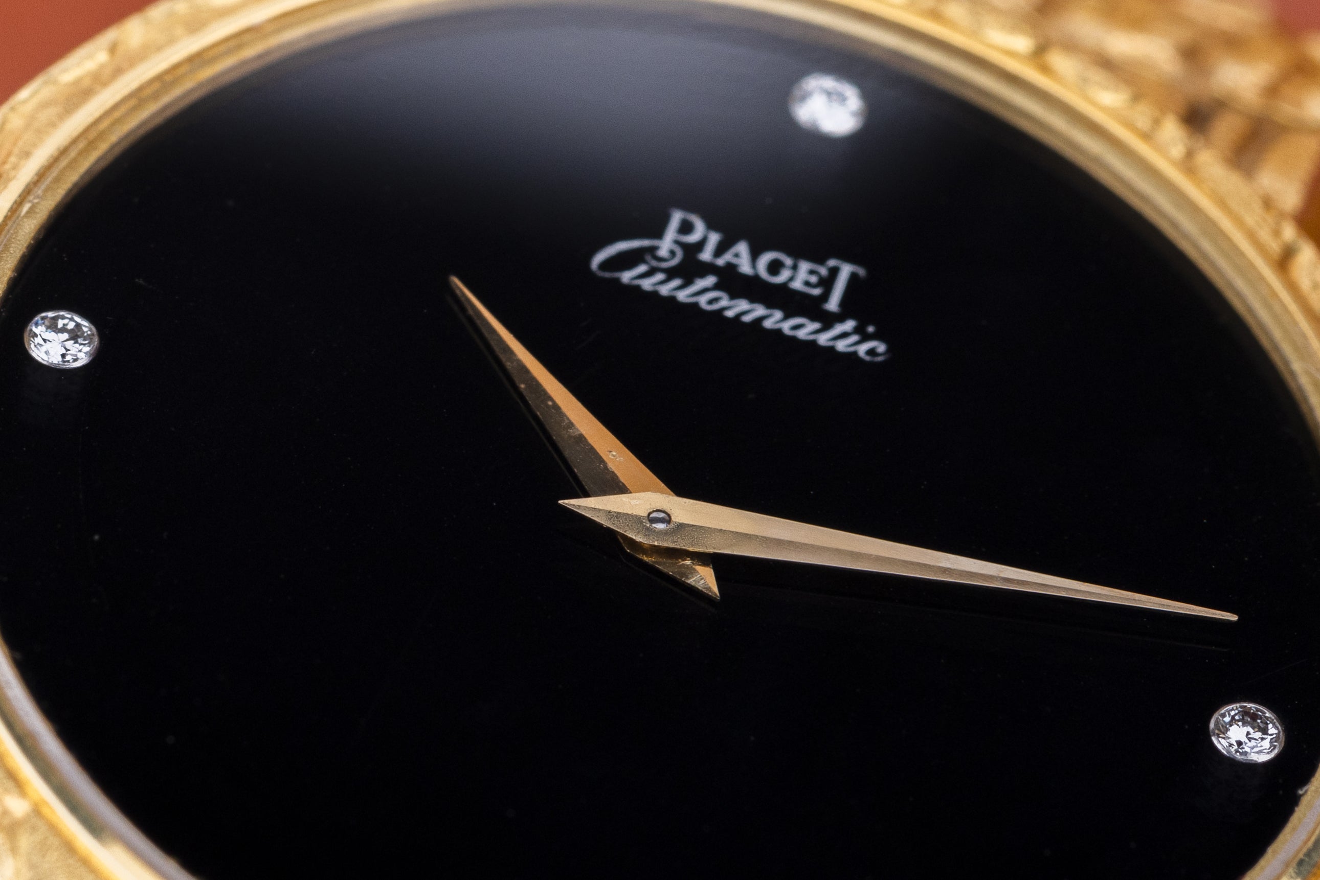 Vintage Piaget | Onyx Dial & Diamond Dial | Automatic | 18k Yellow Gold | Circa 1980's | 34mm