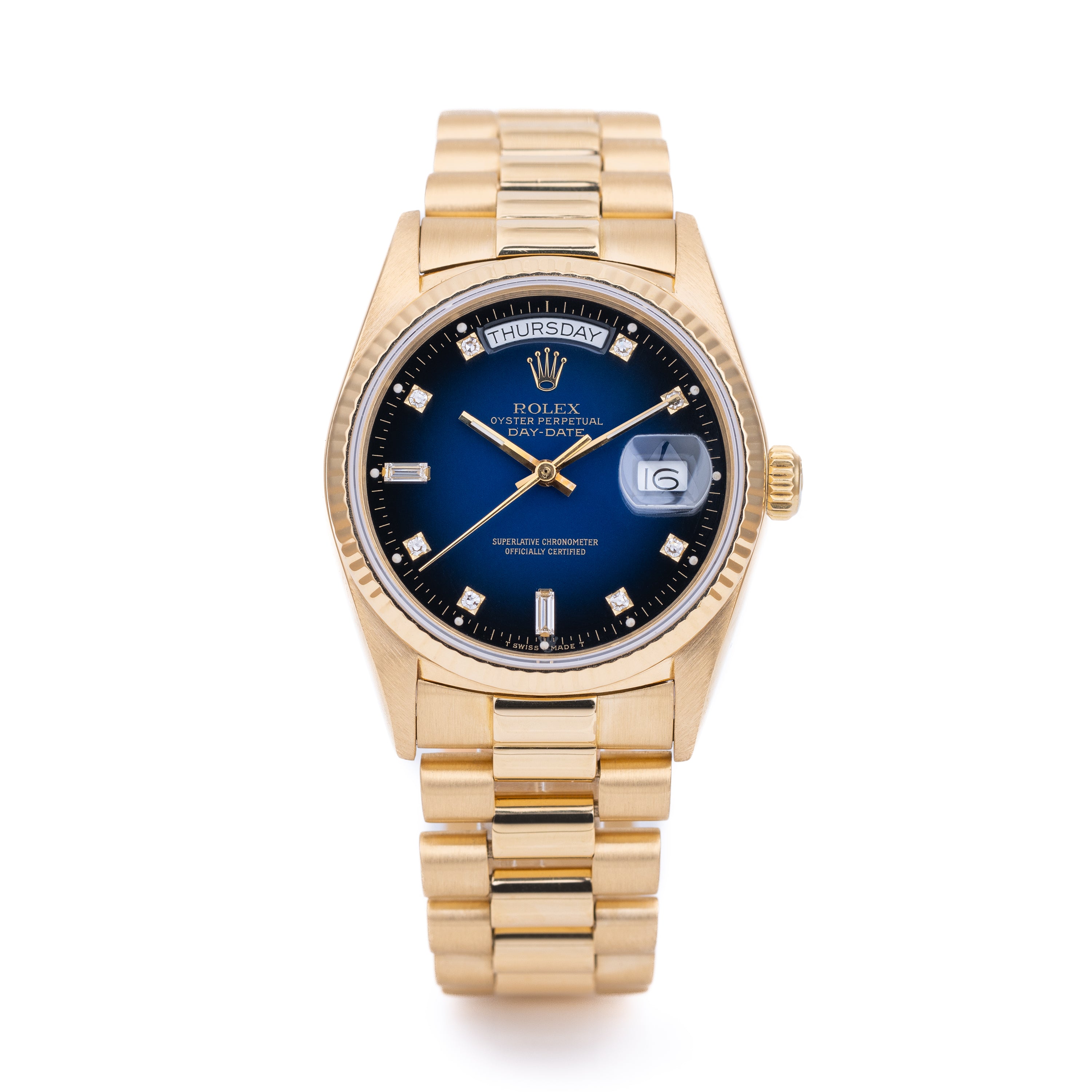 Rolex day date gold blue face Clearance