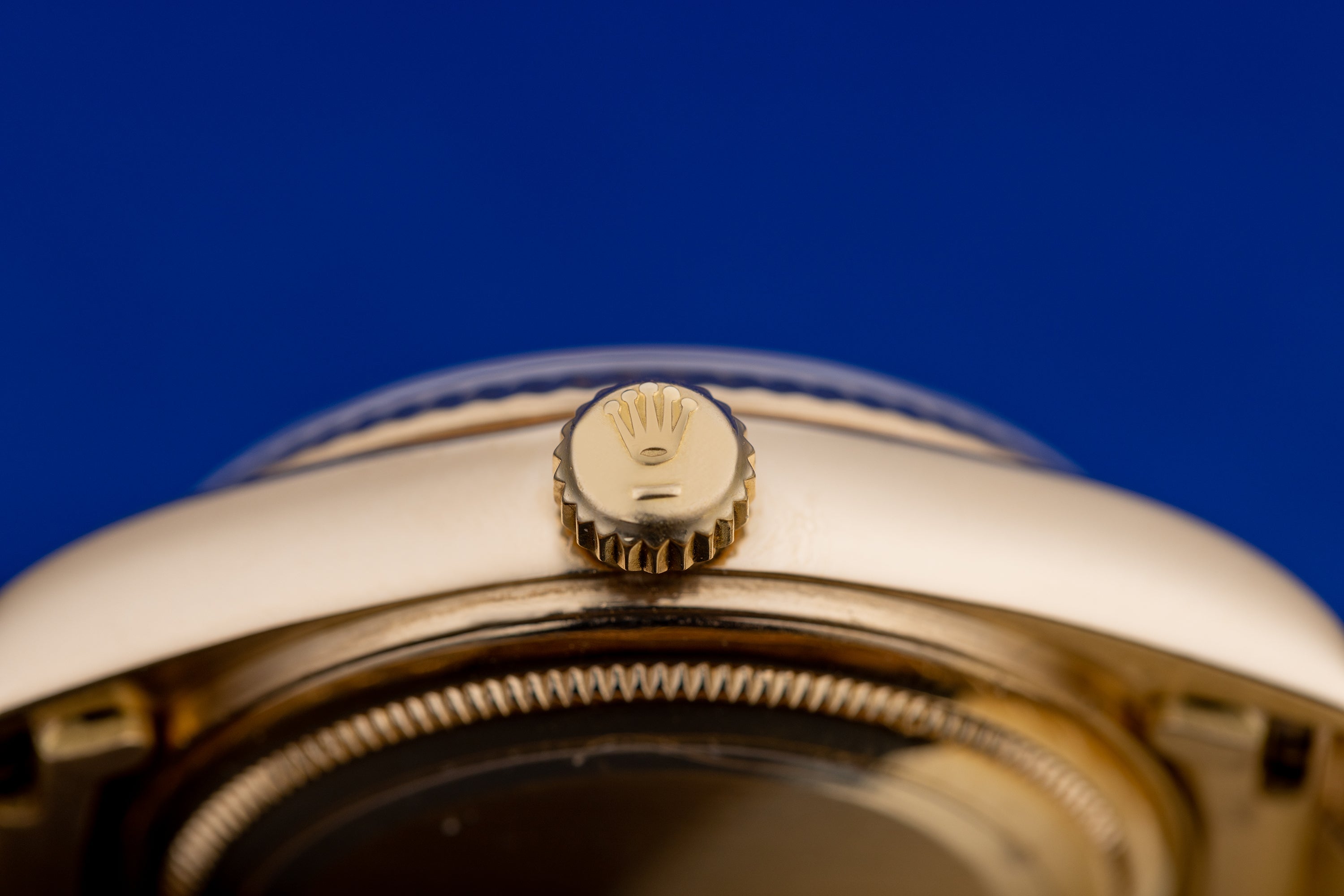 Rolex Day-Date | REF. 18238 | Blue Degrade Diamond Dial | Box & Papers | 18k Yellow Gold