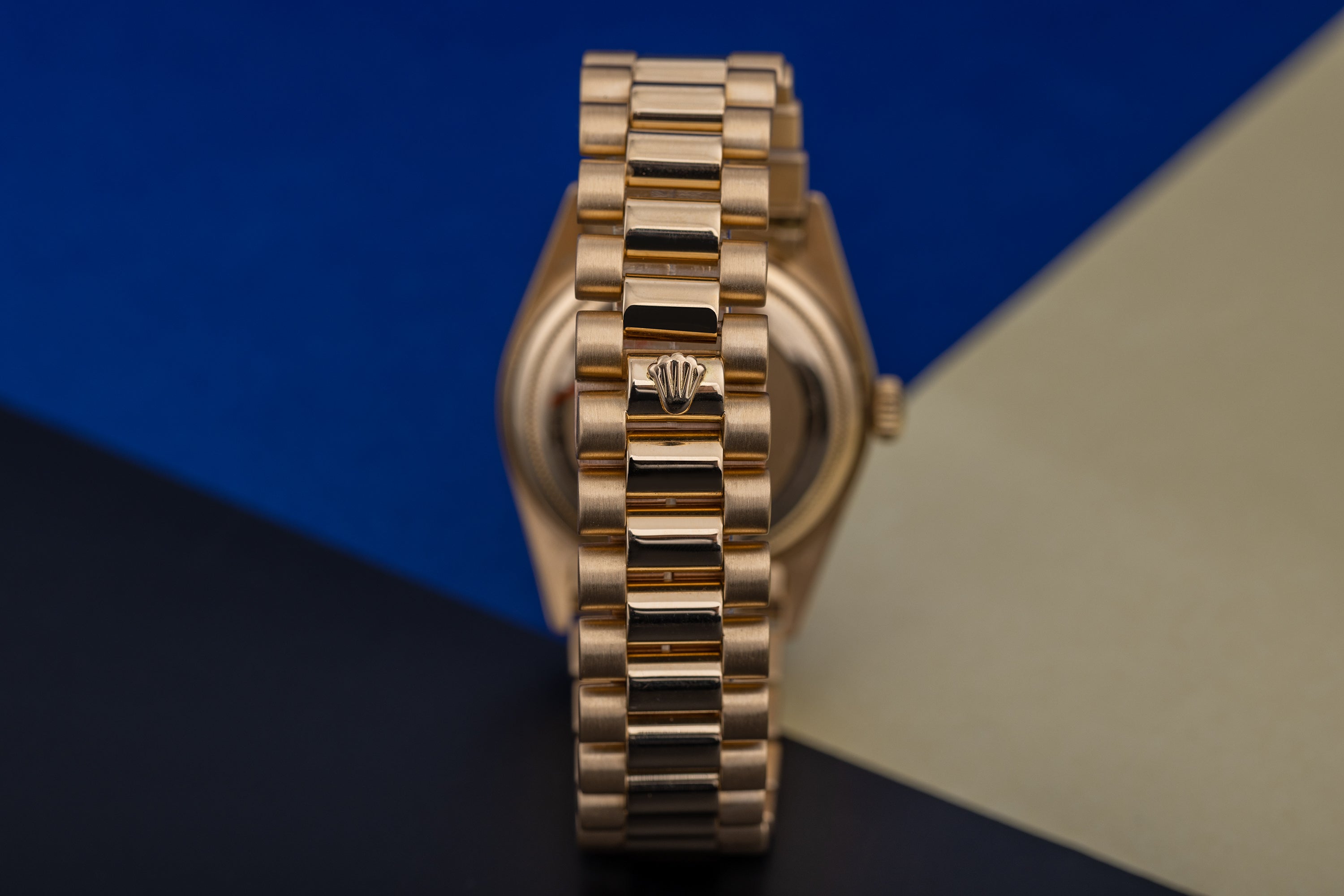 Rolex Day-Date | REF. 18238 | Blue Degrade Diamond Dial | Box & Papers | 18k Yellow Gold