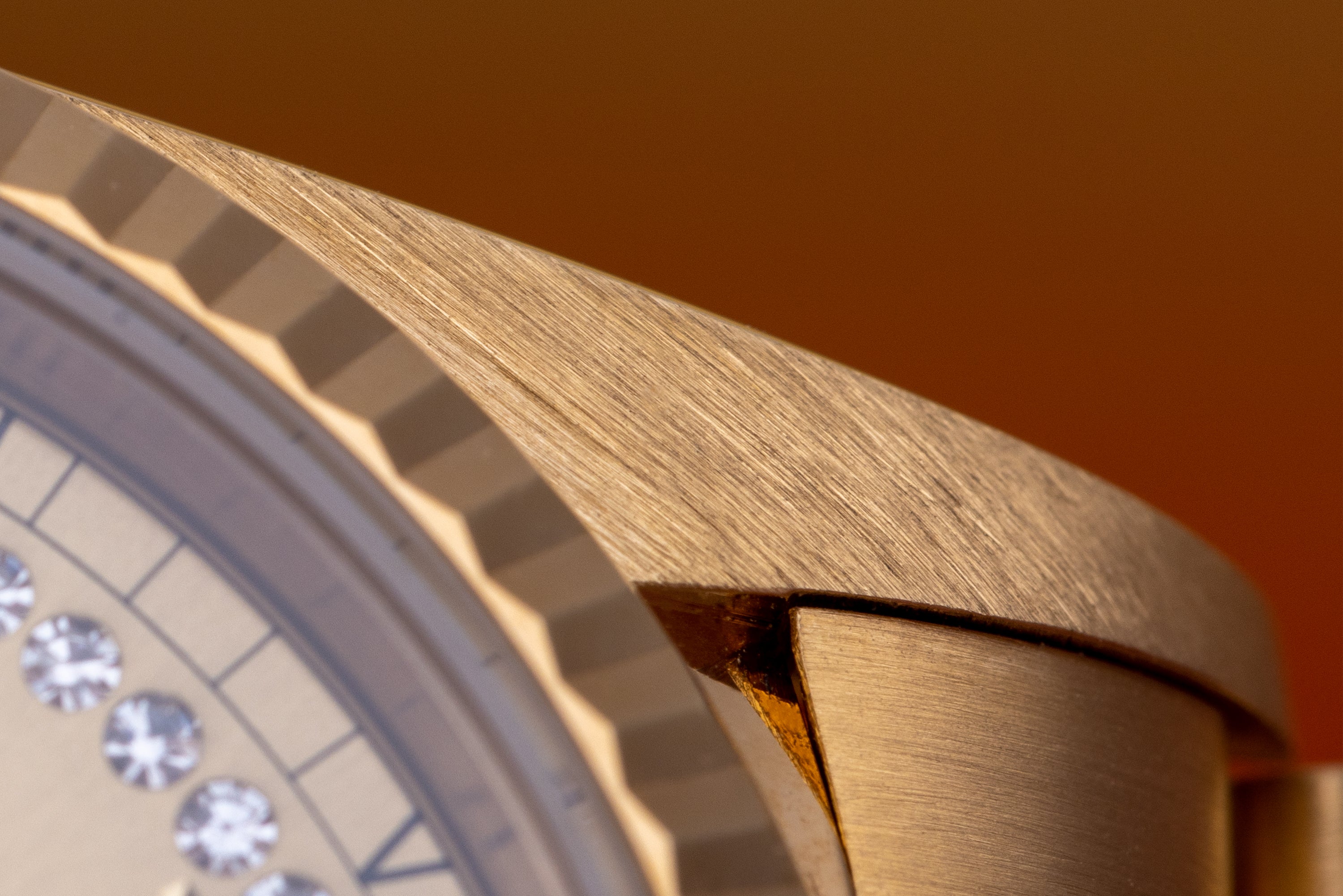 Rolex Day-Date | REF. 18238 | Champagne Diamond & Ruby String Dial | 18k Yellow Gold