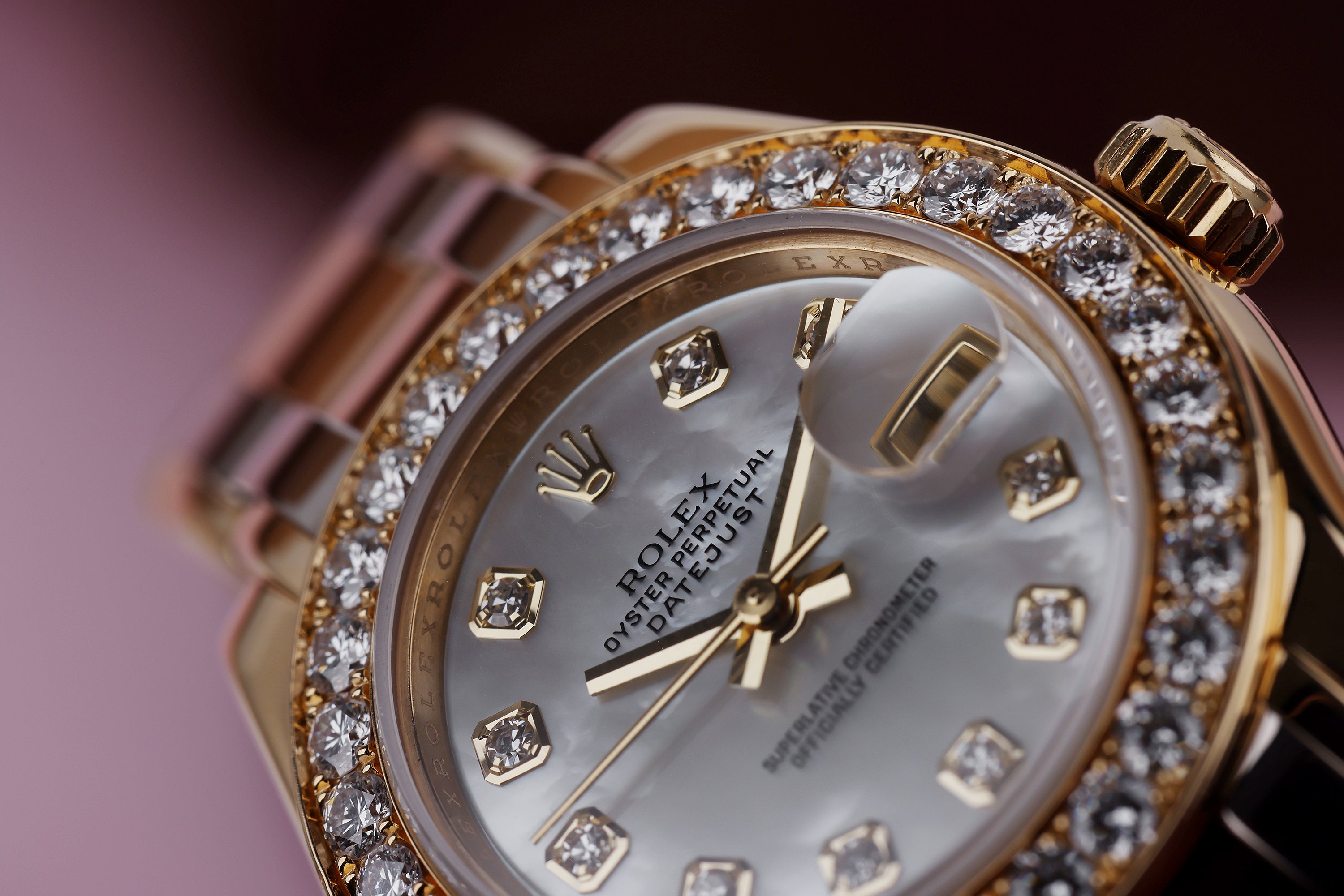 Rolex Pearlmaster 29mm | REF. 80298 | Tridor Three-Colour Gold | White Mother of Pearl Diamond Dial | Diamond Bezel | 2007