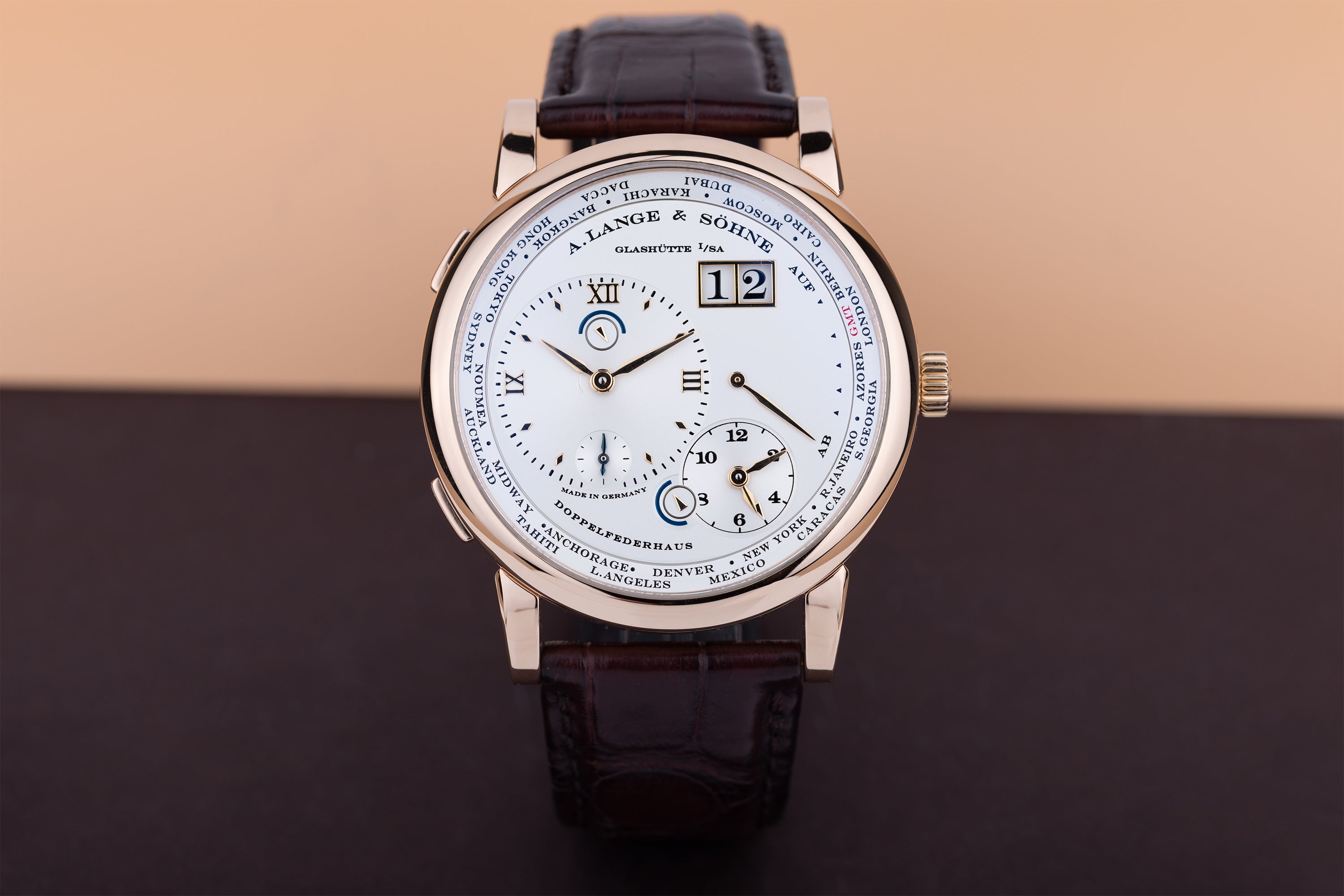A. Lange & Söhne Lange 1 Time Zone | REF. 116.032 | 18k Rose Gold | Silver Dial | Box & Papers | 2009