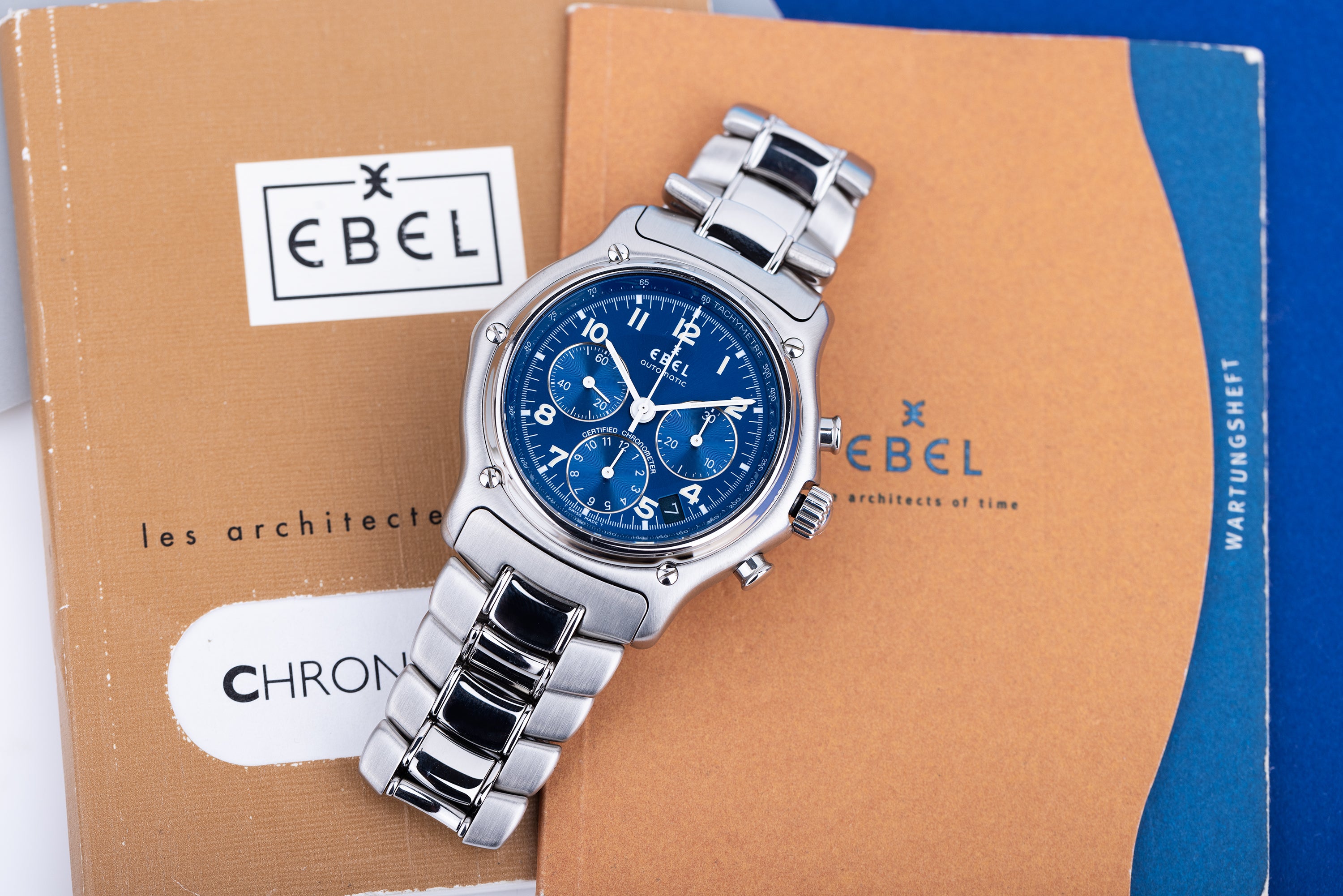 Ebel Le Modular Chronograph | REF. E 9137240 | Blue Dial | Stainless Steel