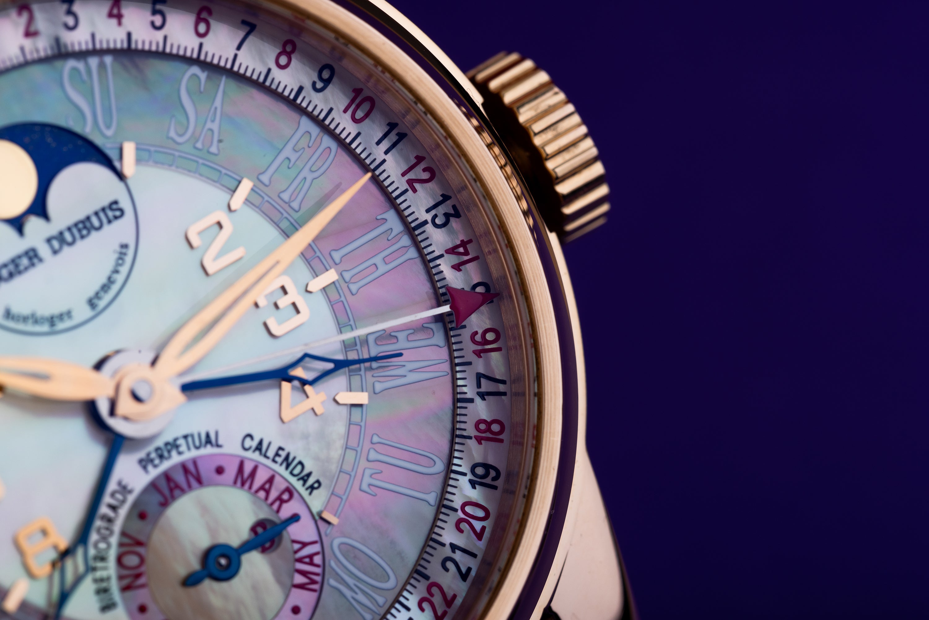 Roger Dubuis | REF. HO43 55710 5 | Hommage Biretrograde Perpetual Calendar | 18k Rose Gold | 43.5mm | Limited 28 Pieces | Box & Papers | 2004