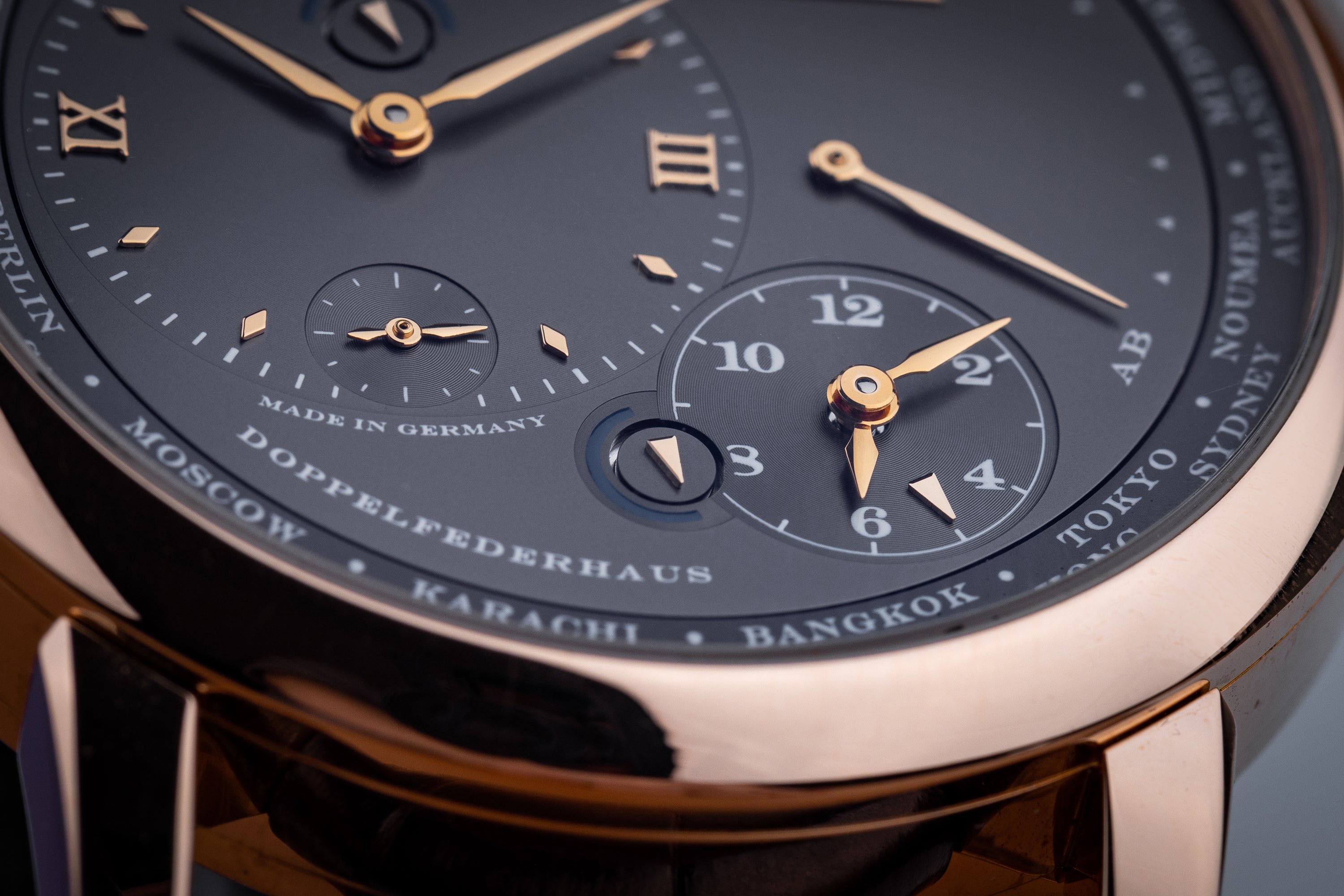 A. Lange & Söhne Lange 1 Time Zone | REF. 116.033 | 18k Rose Gold | Grey Dial | 2009 | Box & Papers