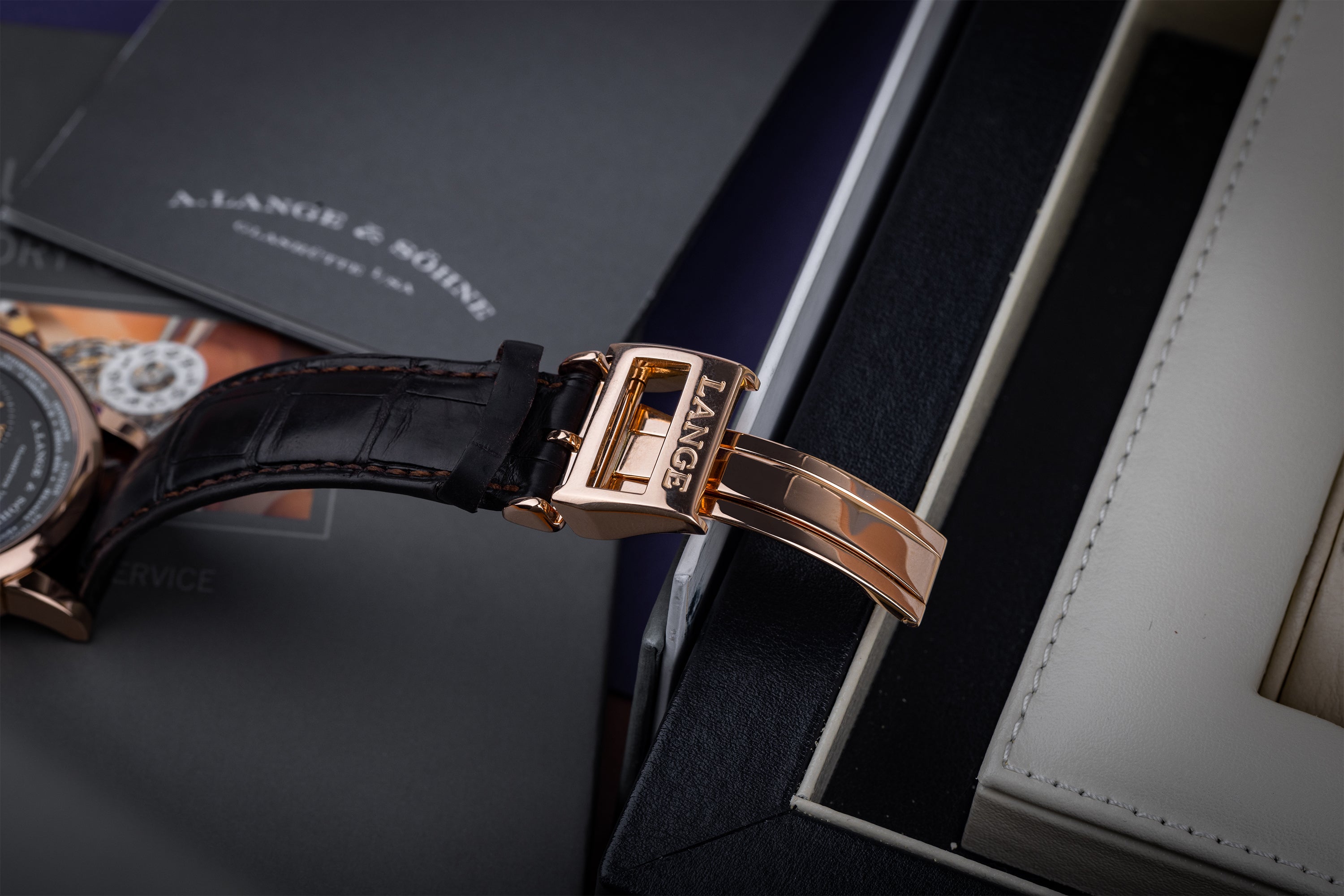 A. Lange & Söhne Lange 1 Time Zone | REF. 116.033 | 18k Rose Gold | Grey Dial | 2009 | Box & Papers