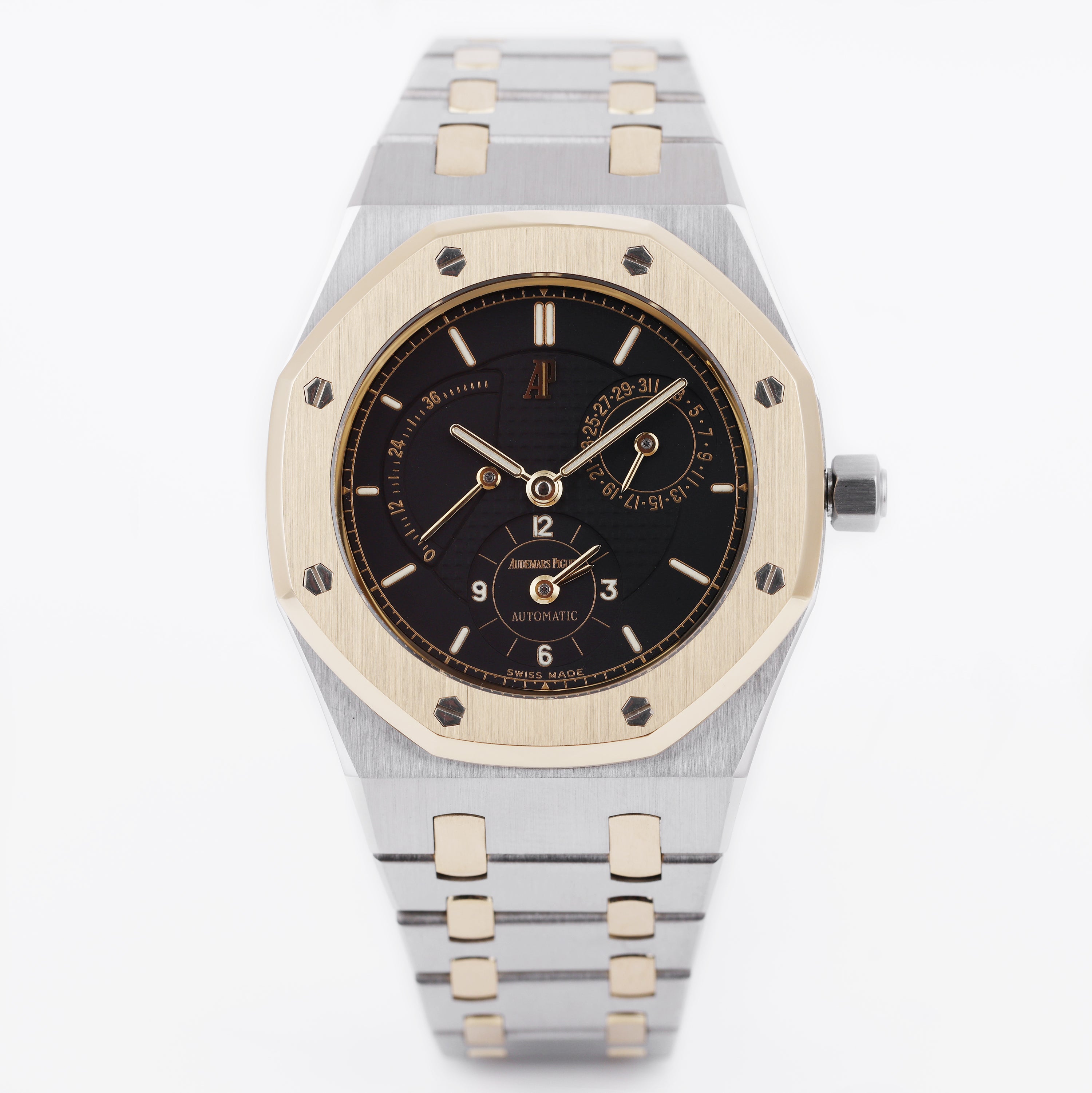 Audemars Piguet Royal Oak Dual Time | REF. 25730SA | Black Dial | Stainless Steel & 18k Yellow Gold | 36mm | Box & Papers | 2000