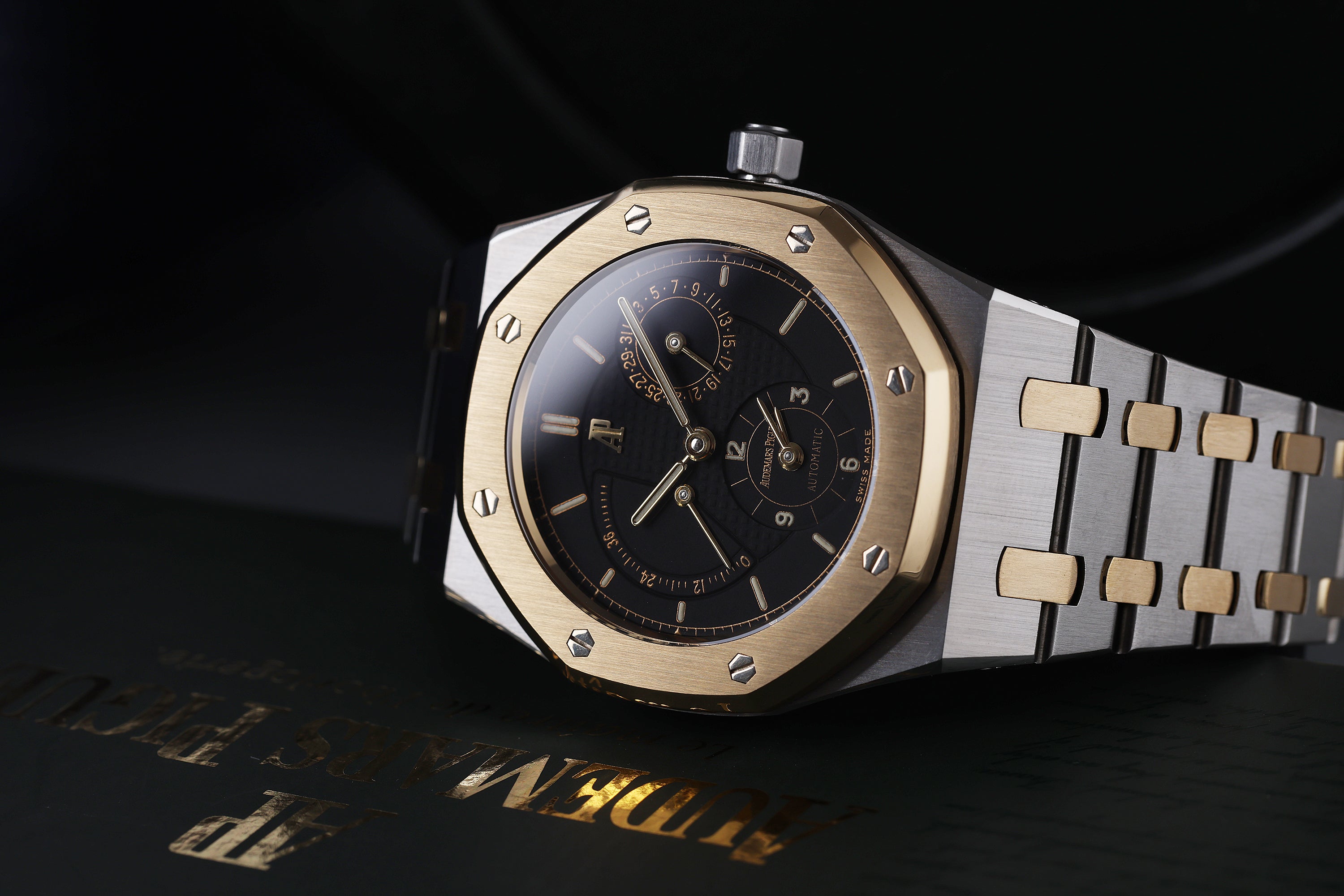 Audemars Piguet Royal Oak Dual Time | REF. 25730SA | Black Dial | Stainless Steel & 18k Yellow Gold | 36mm | Box & Papers | 2000