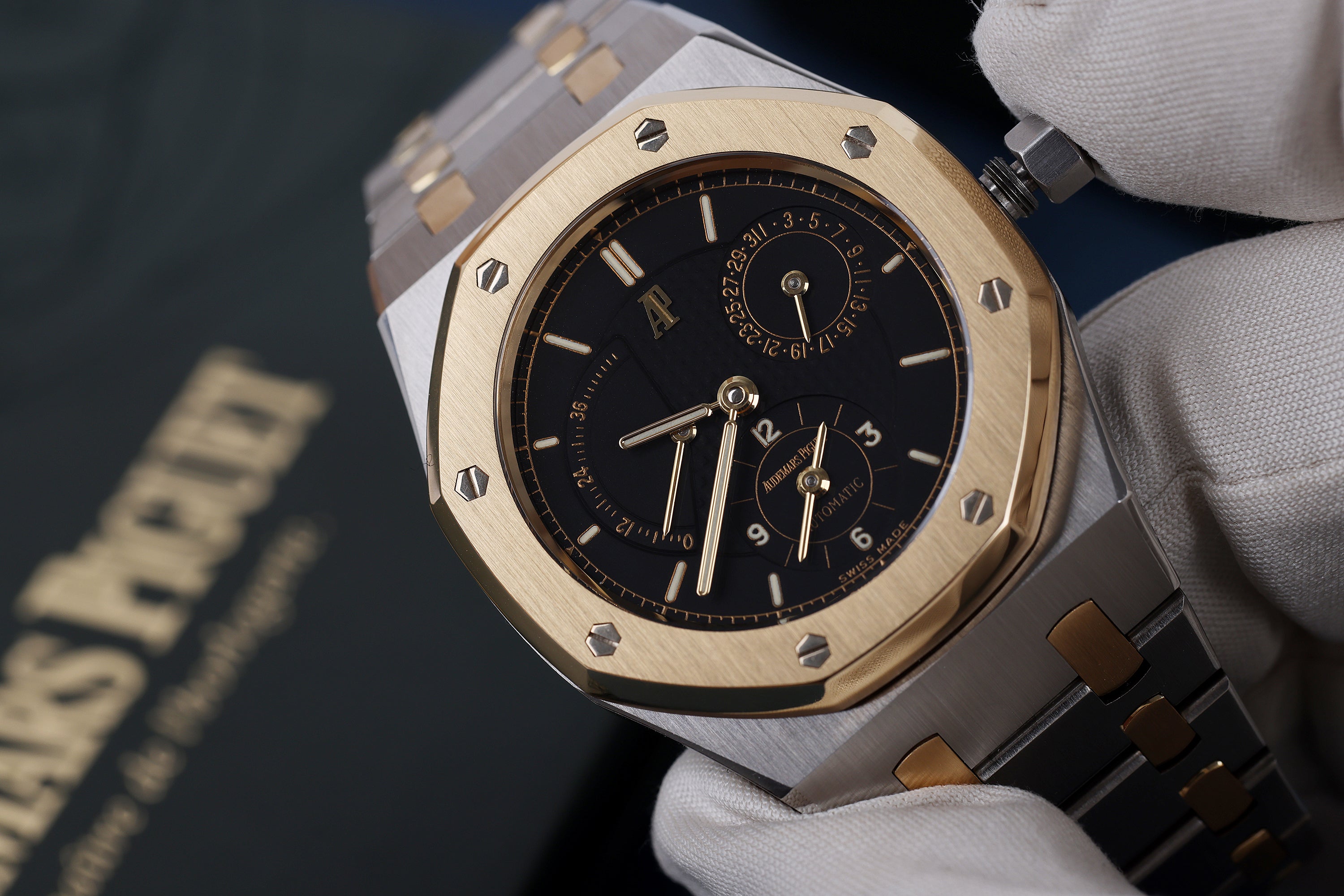 Audemars Piguet Royal Oak Dual Time | REF. 25730SA | Black Dial | Stainless Steel & 18k Yellow Gold | 36mm | Box & Papers | 2000