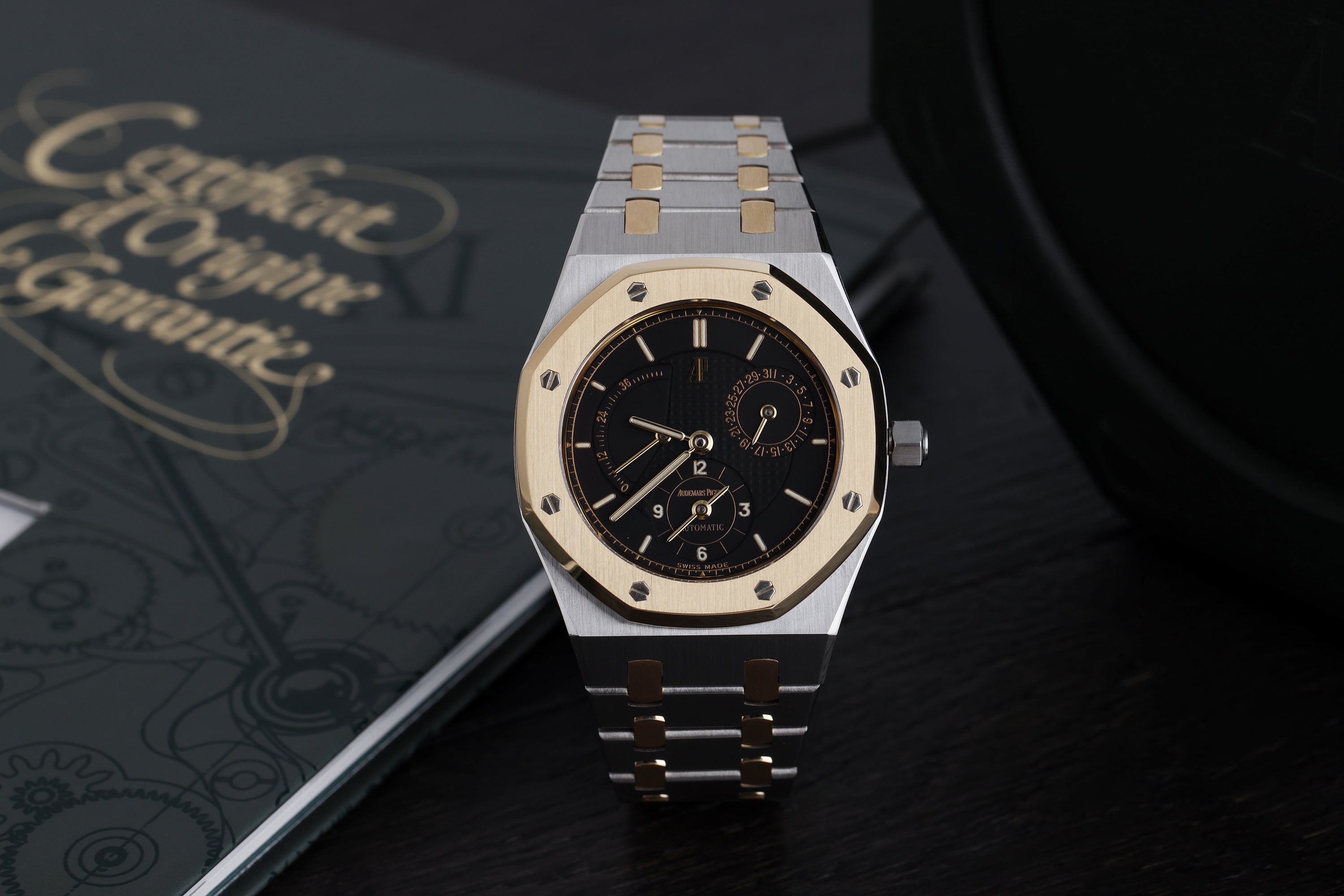 Audemars Piguet Royal Oak Dual Time | REF. 25730SA | Black Dial | Stainless Steel & 18k Yellow Gold | 36mm | Box & Papers | 2000