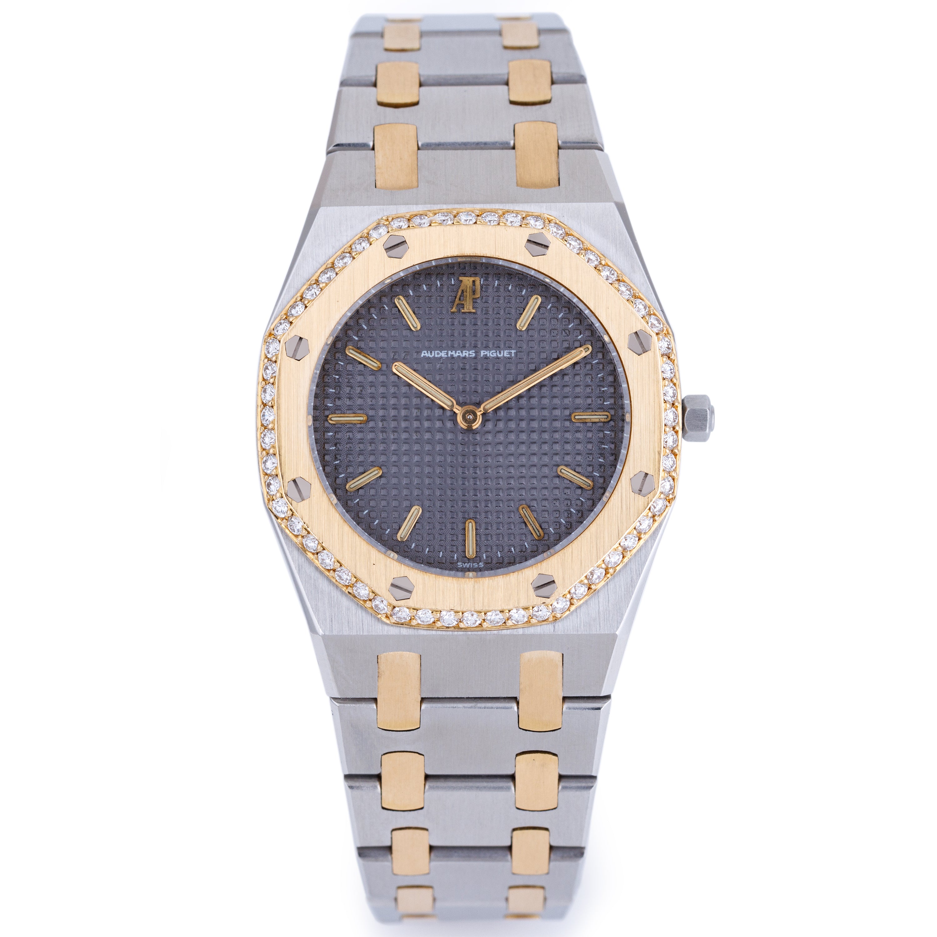 Audemars Piguet Royal Oak | Diamond Outer Bezel | Grey Dial | Stainless Steel & 18k Yellow Gold | 30mm | 1980s