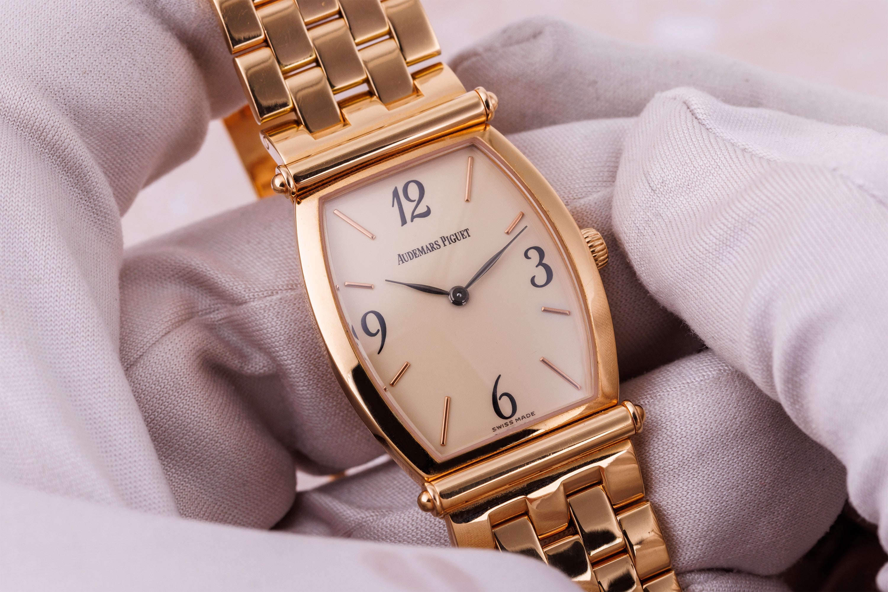 Audemars Piguet Carnegie | Enamel Dial | Tonneau-Shaped | 18k Rose Gold | 25mm | 1990's