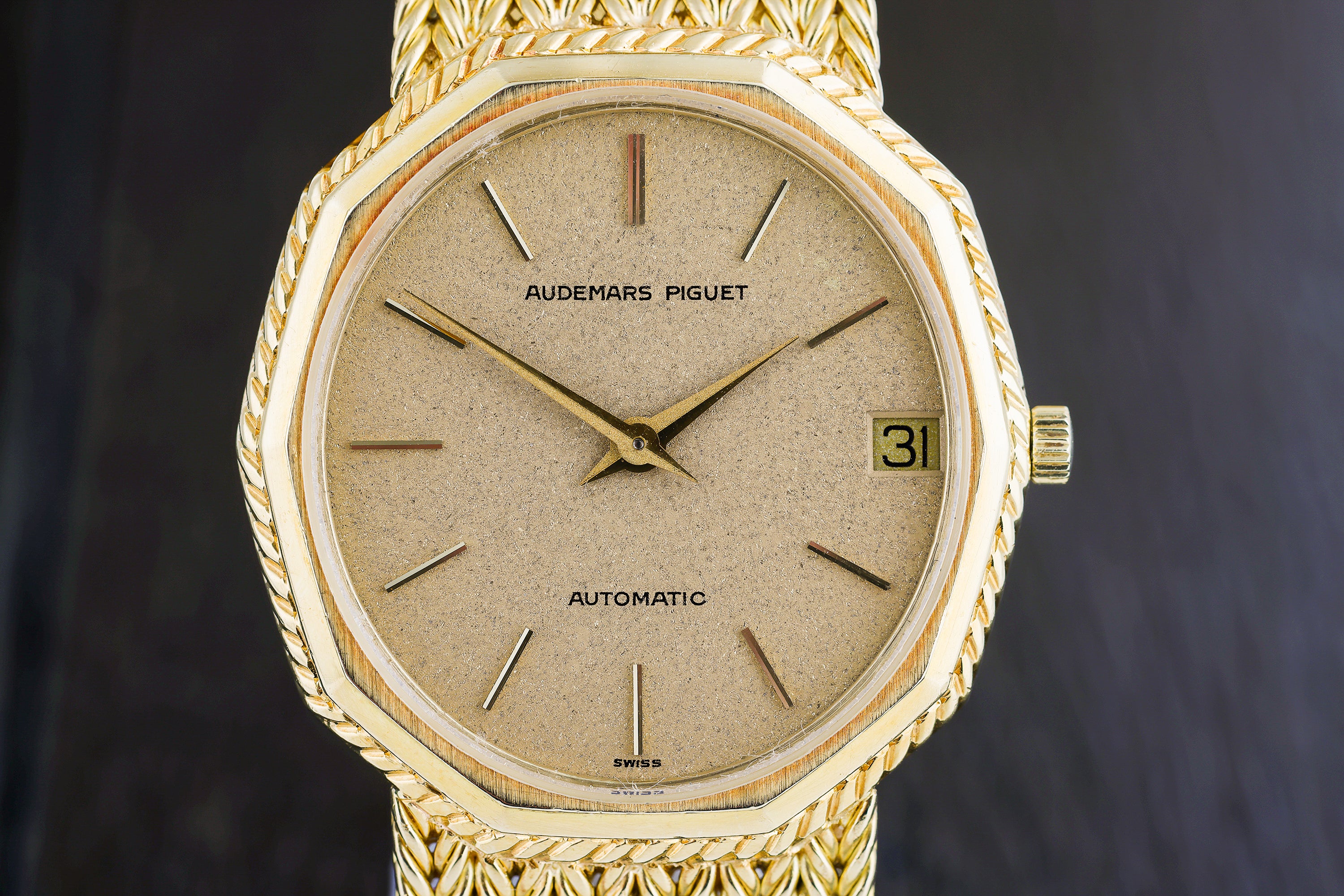 Audemars Piguet 1980s Wristwatch | Decagon Case | Sundust Dial | 18k Yellow Gold | 32mm | Automatic