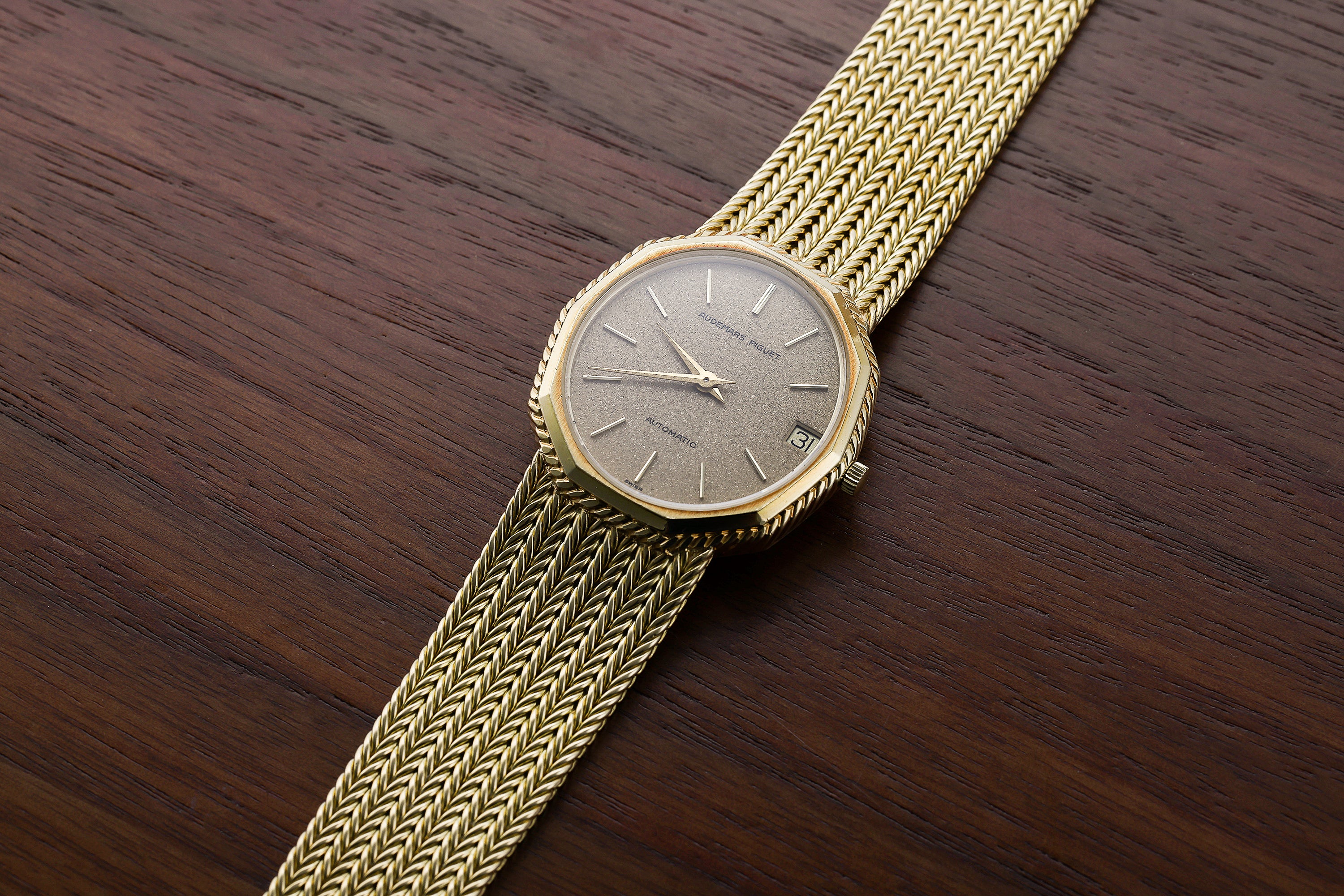 Audemars Piguet 1980s Wristwatch | Decagon Case | Sundust Dial | 18k Yellow Gold | 32mm | Automatic