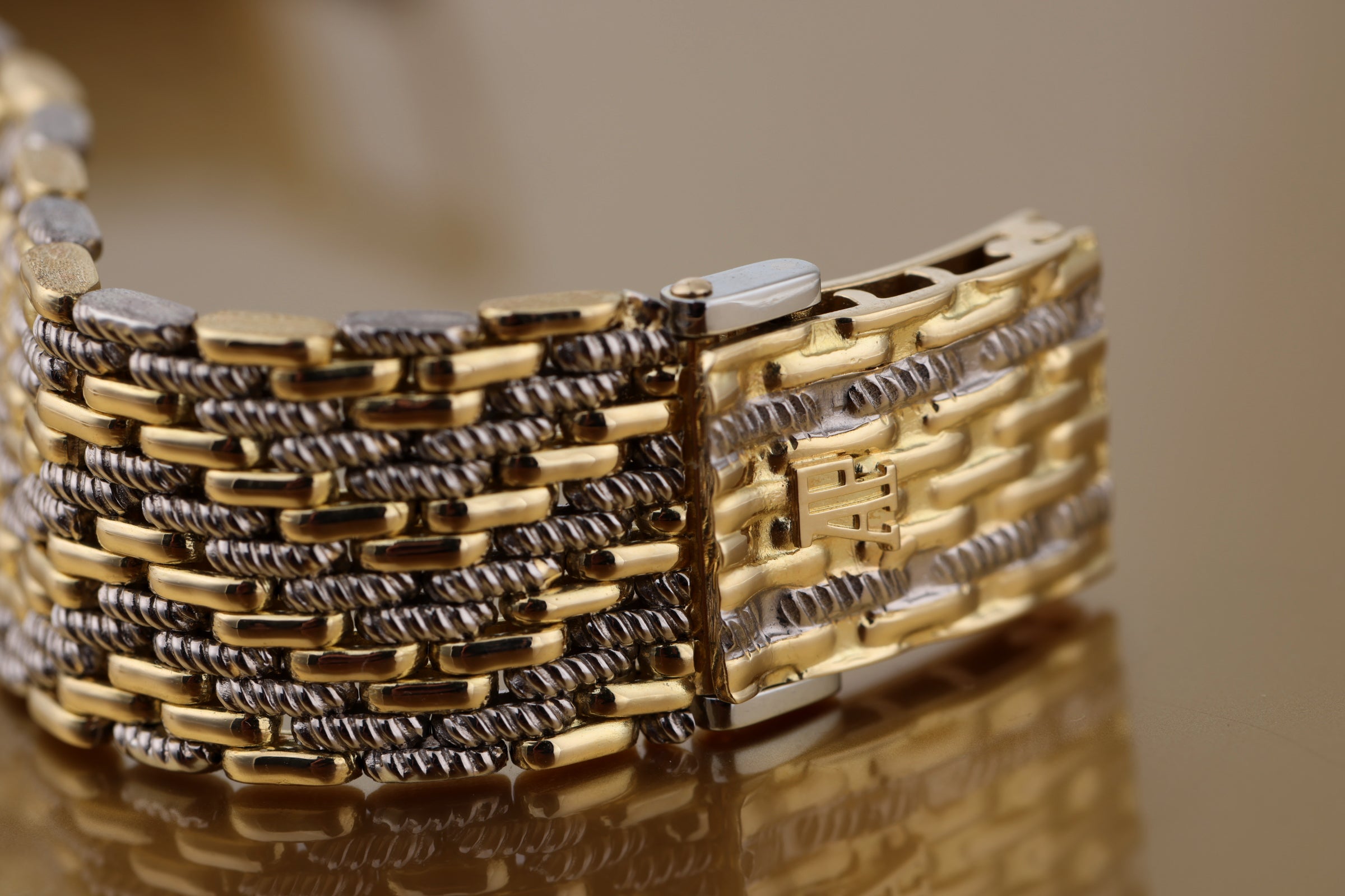 Audemars Piguet Vintage Dodecagon-Shaped Wrist Watch | Gold Diamond Dial | Two-tone 18k White & Yellow Gold | 30mm | Manual Wind | Circa 1980's