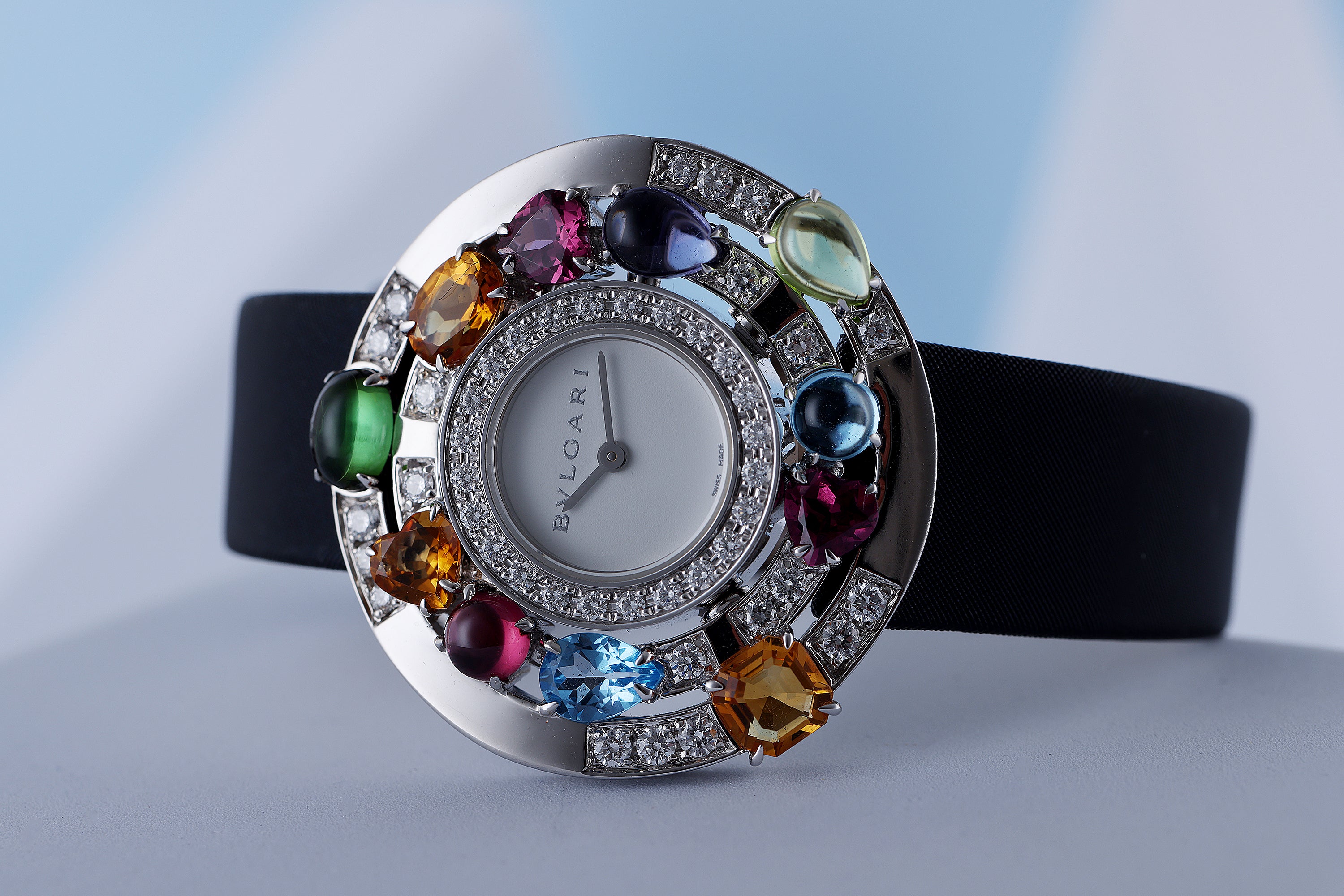 Bvlgari Astrale | REF. AE W 36 G | Diamond & Multi Gems | 18k White Gold | 36mm | Quartz | 2010s